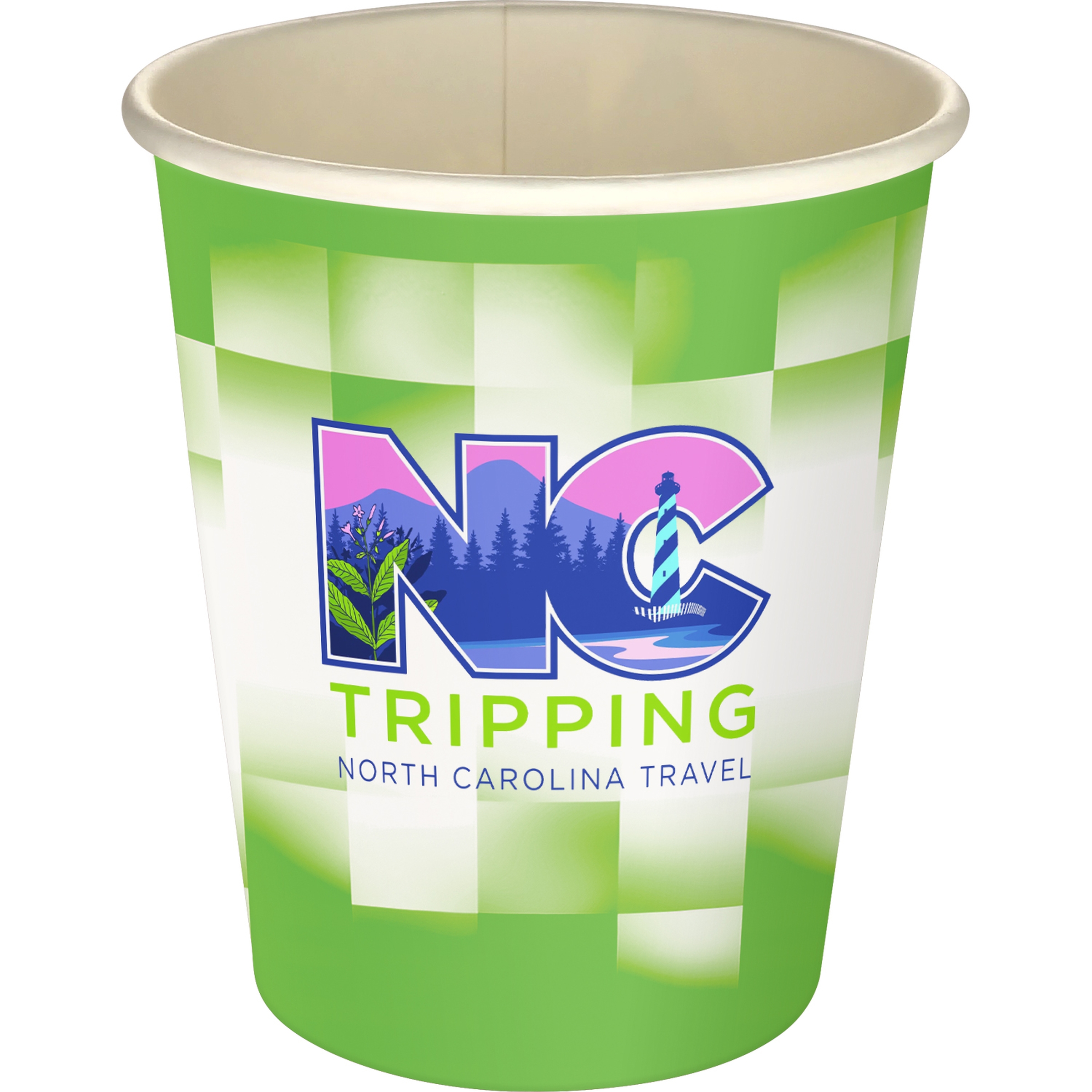 5 oz Full Color Shaded Checkers Paper Cup 1