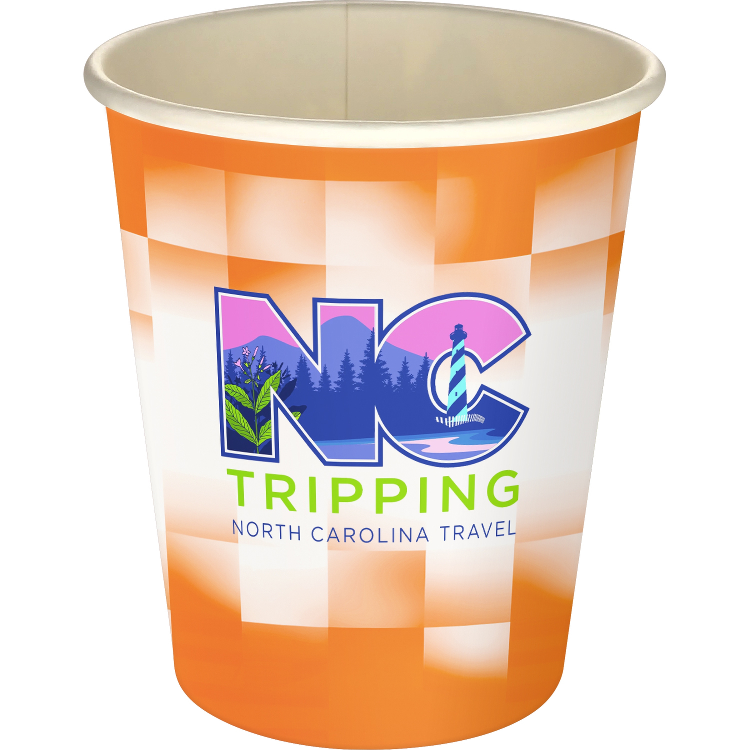 5 oz Full Color Shaded Checkers Paper Cup 1