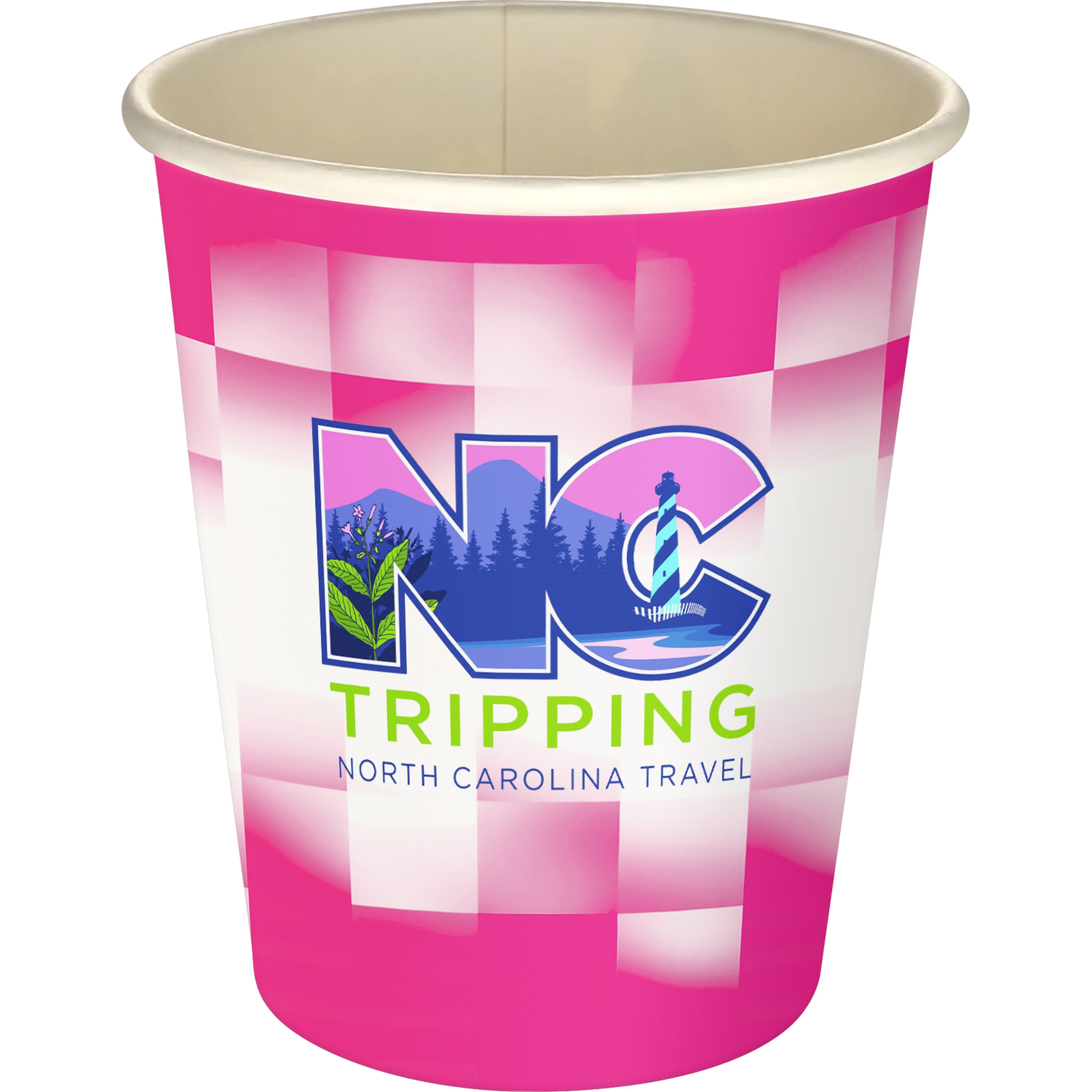 5 oz Full Color Shaded Checkers Paper Cup 1