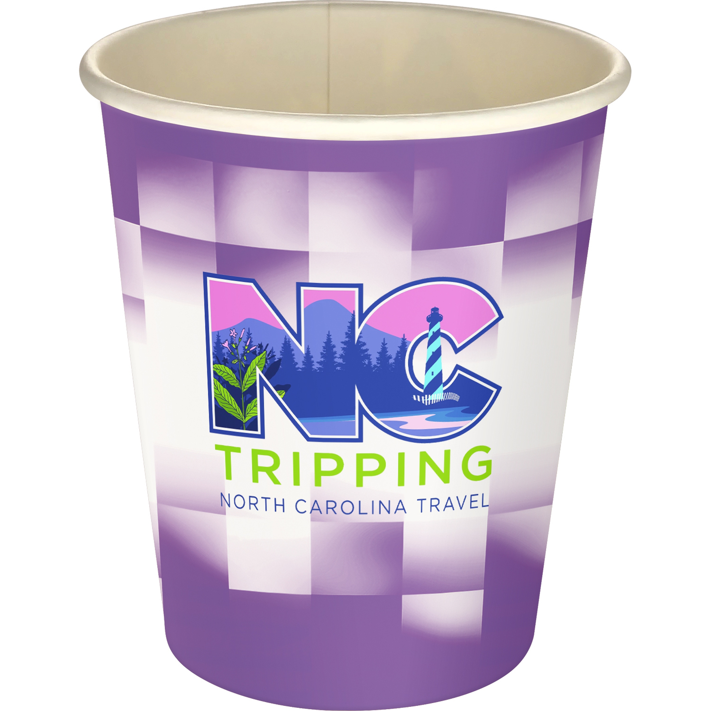 5 oz Full Color Shaded Checkers Paper Cup 1