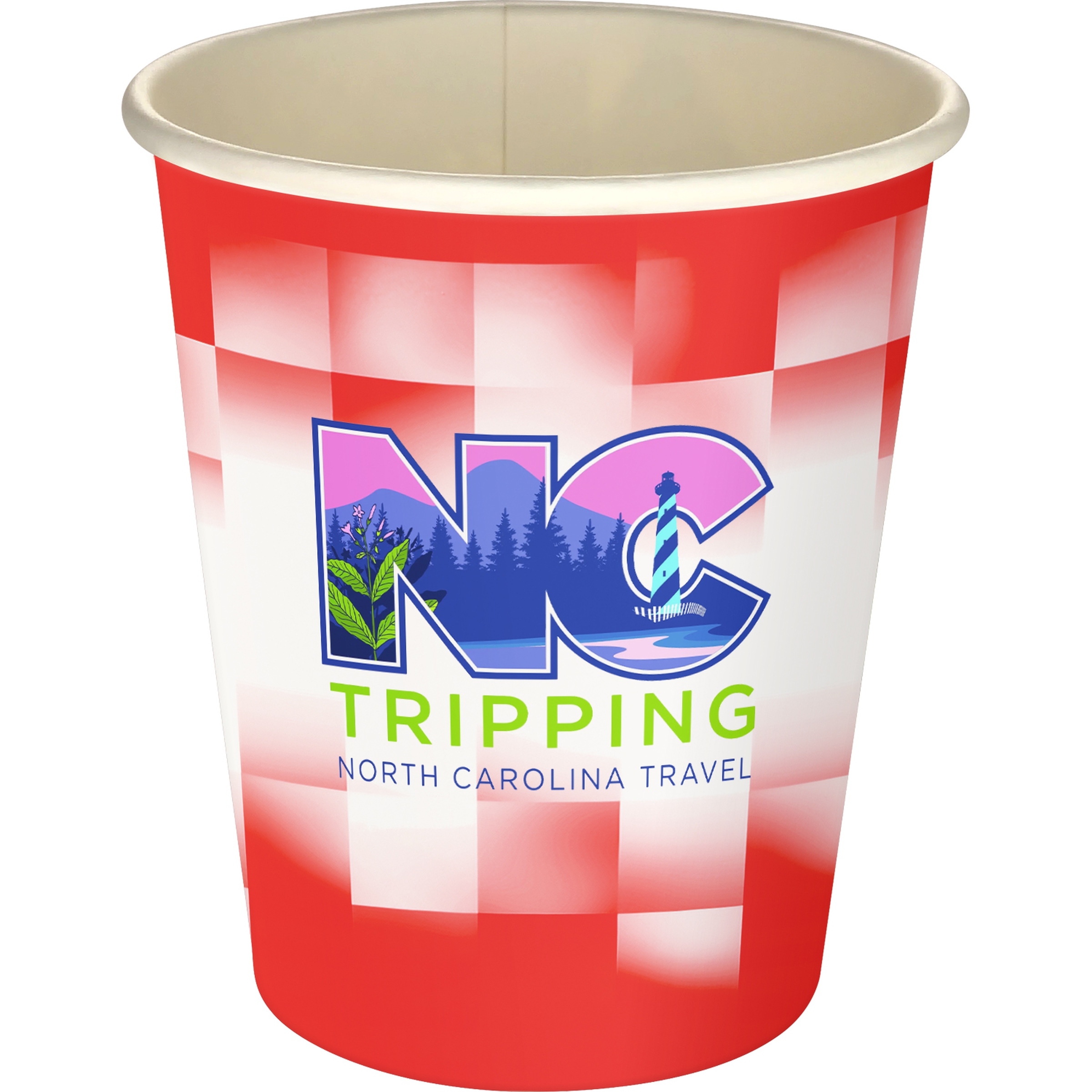5 oz Full Color Shaded Checkers Paper Cup 1