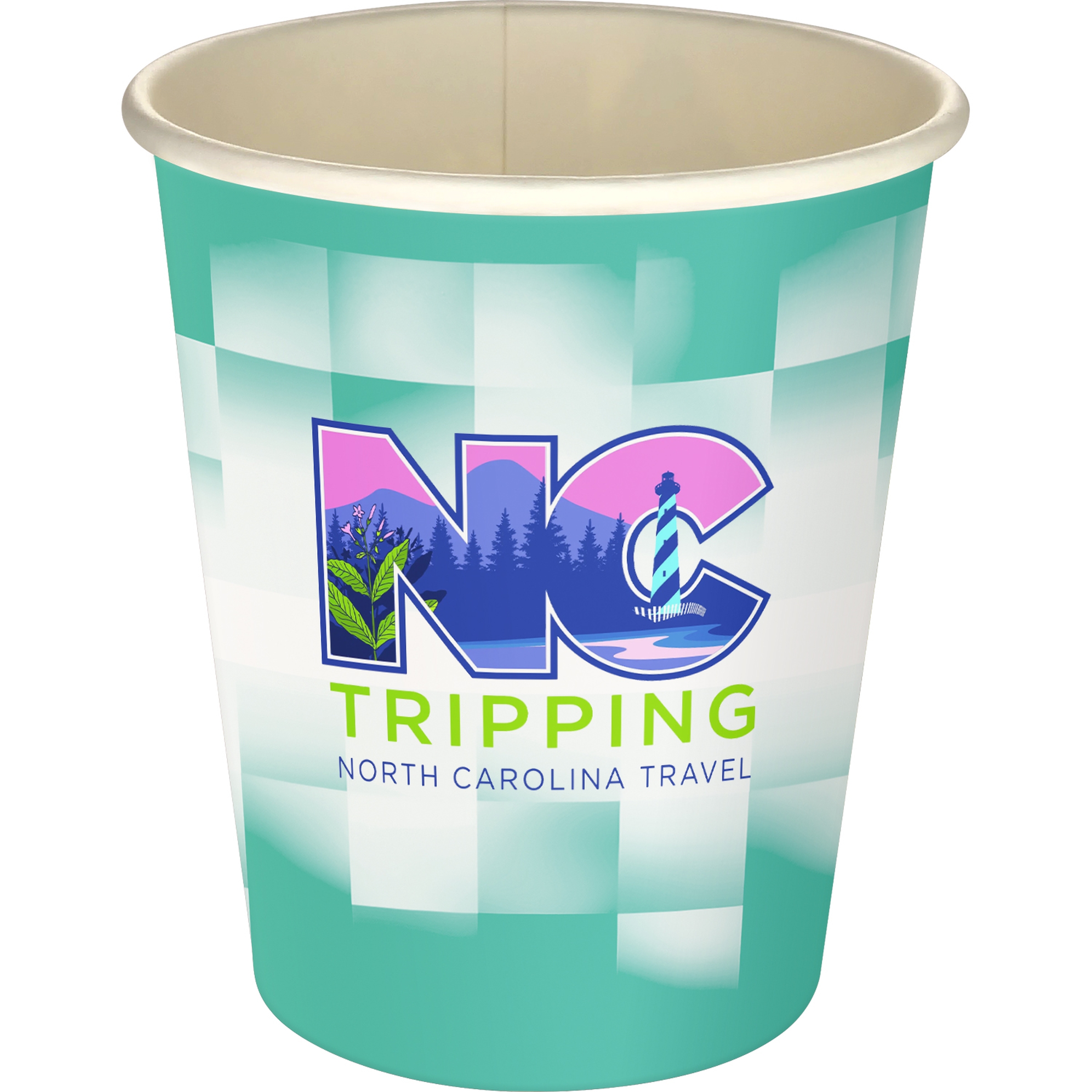 5 oz Full Color Shaded Checkers Paper Cup 1