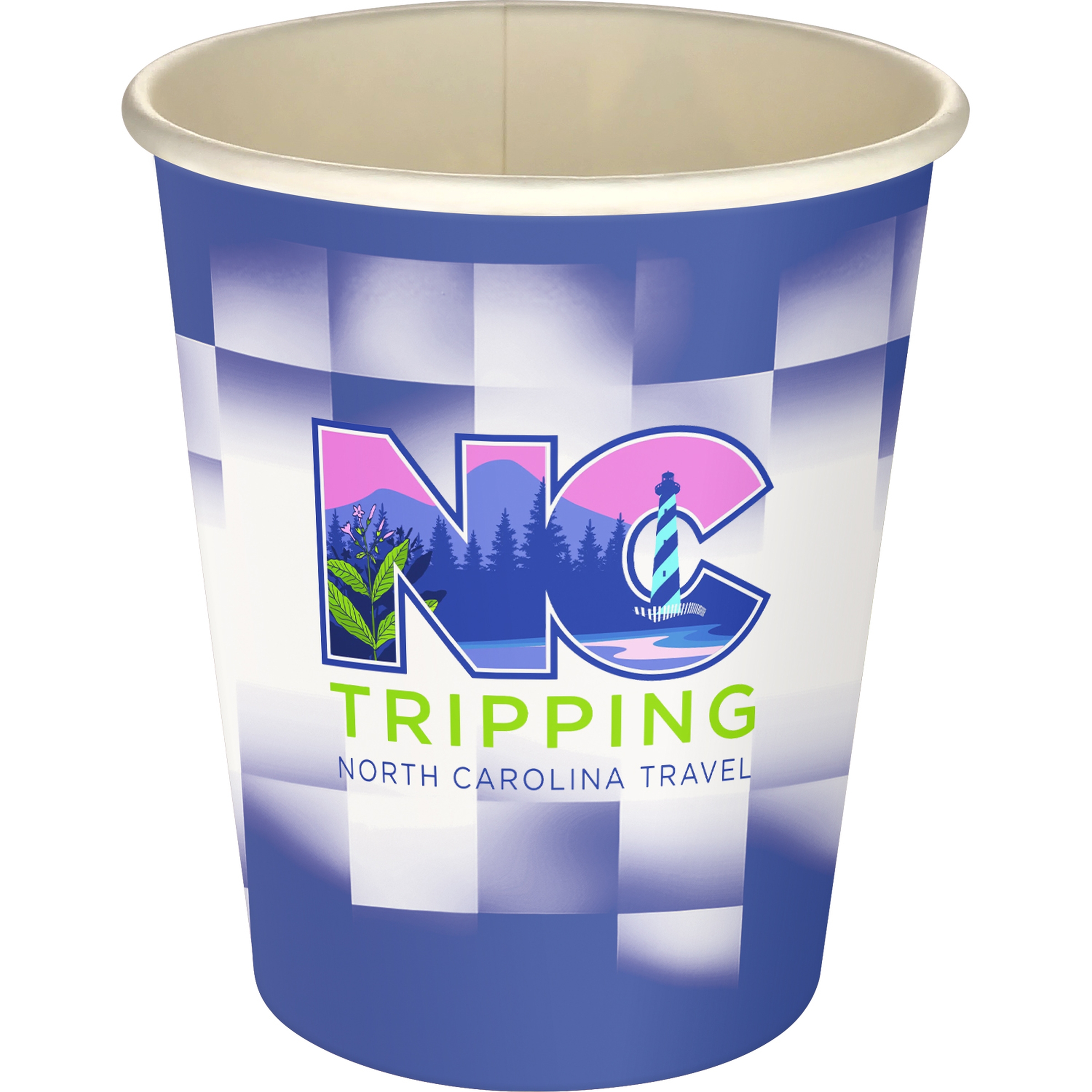 5 oz Full Color Shaded Checkers Paper Cup 1