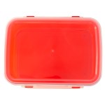 Full Color Clip Top Lunch Container - red Full Color Clip Top Lunch Container - red