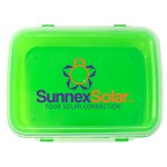 Full Color Clip Top Lunch Container - green Full Color Clip Top Lunch Container - green