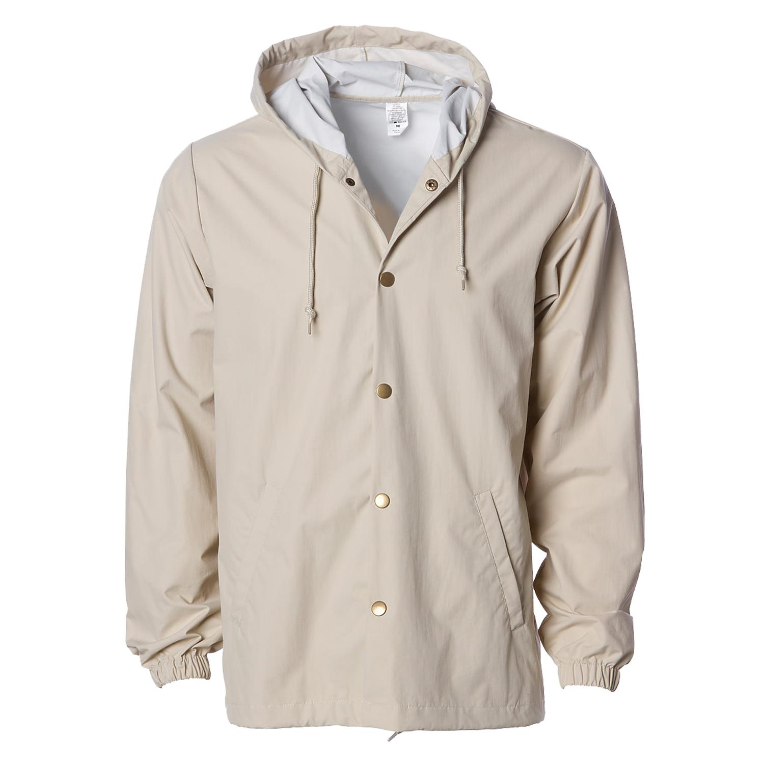 Independent Trading Co. Water Resistant Hooded Windbreaker Jacket 1