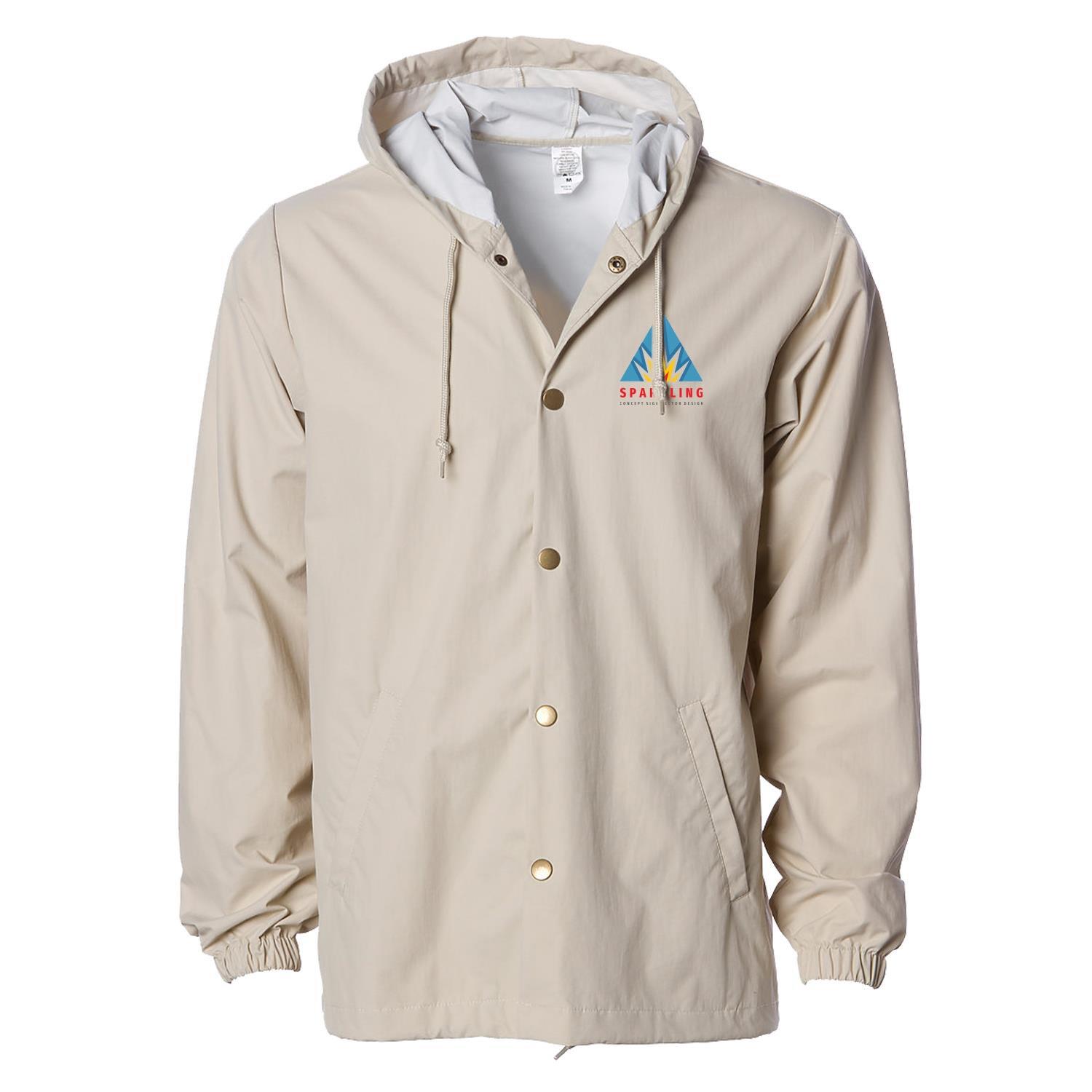 Independent Trading Co. Water Resistant Hooded Windbreaker Jacket 1