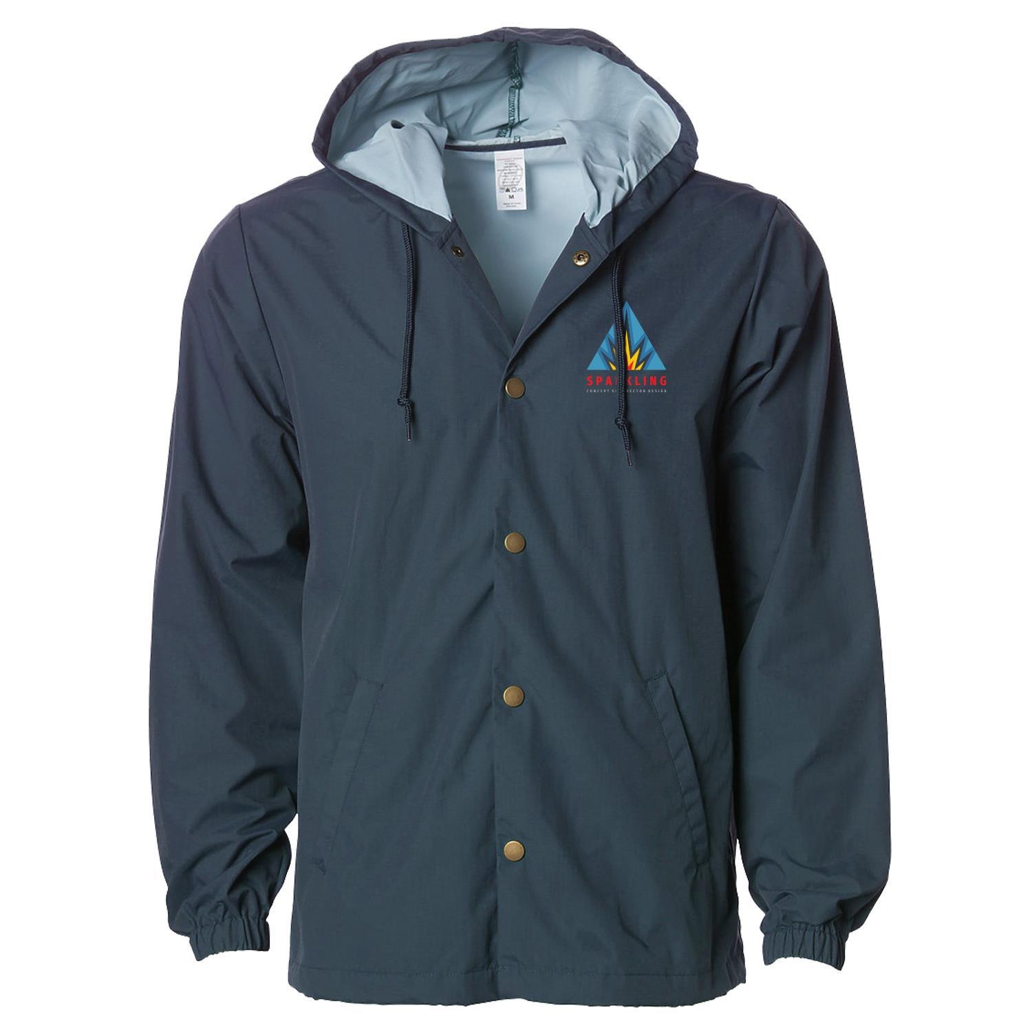 Independent Trading Co. Water Resistant Hooded Windbreaker Jacket 1