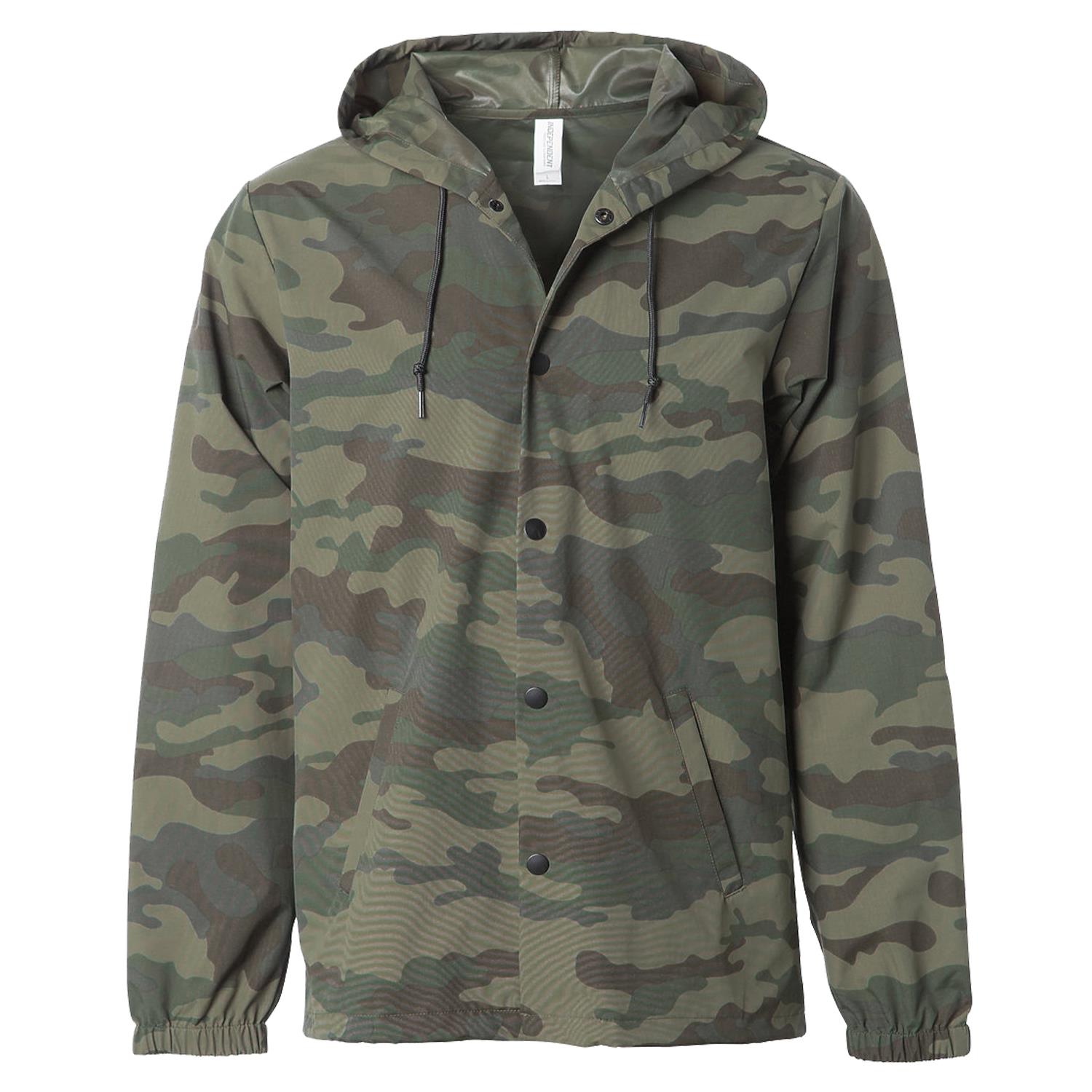 Independent Trading Co. Water Resistant Hooded Windbreaker Jacket 1