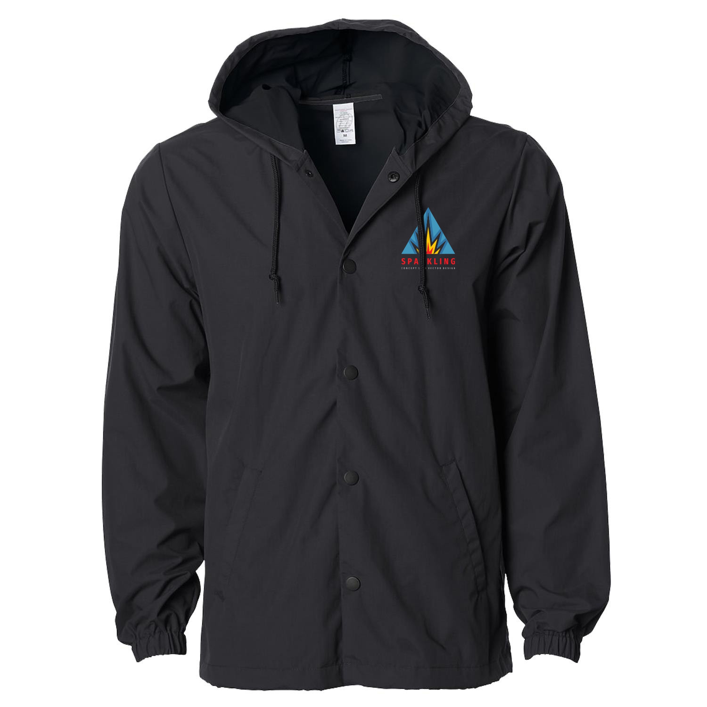 Independent Trading Co. Water Resistant Hooded Windbreaker Jacket 1