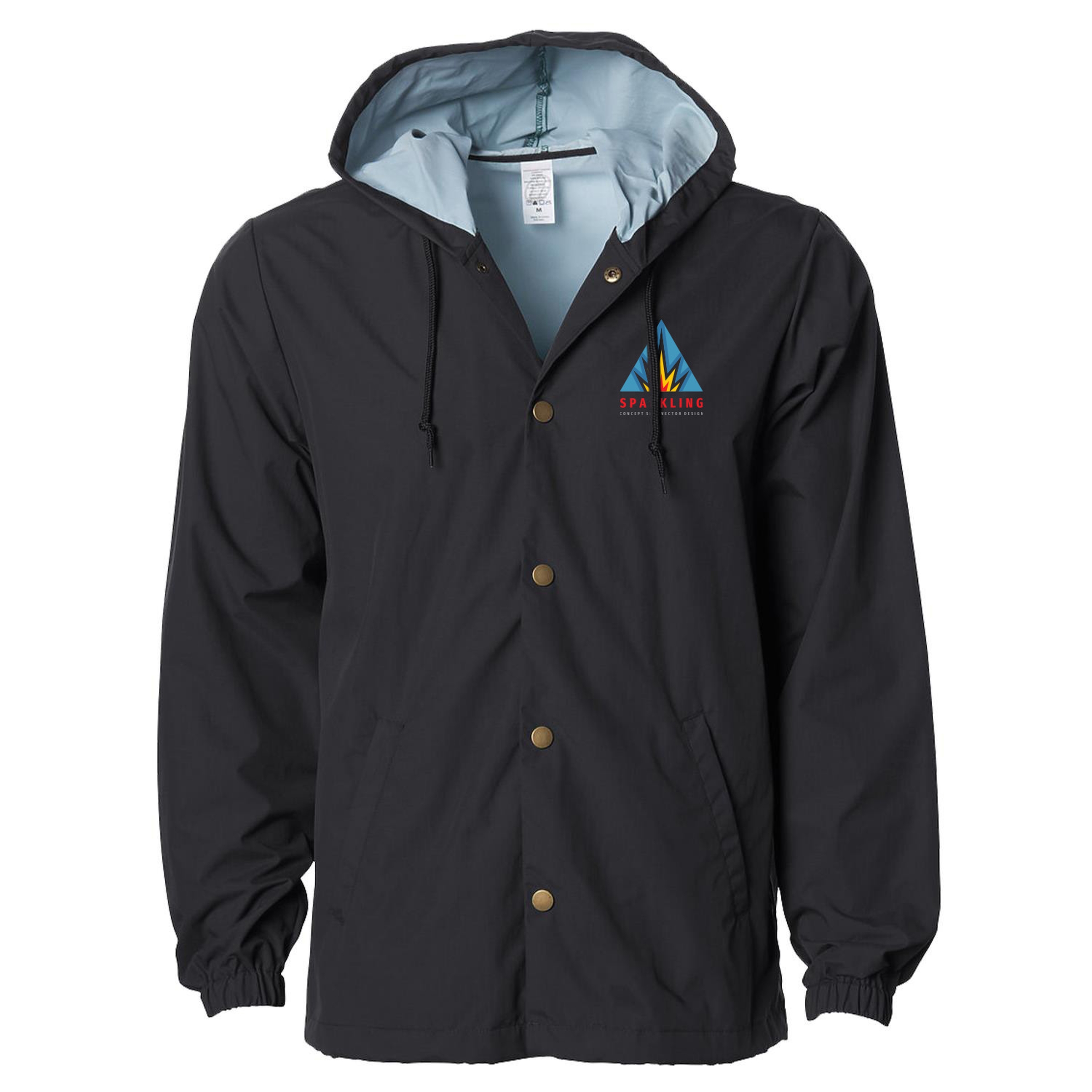 Independent Trading Co. Water Resistant Hooded Windbreaker Jacket 1