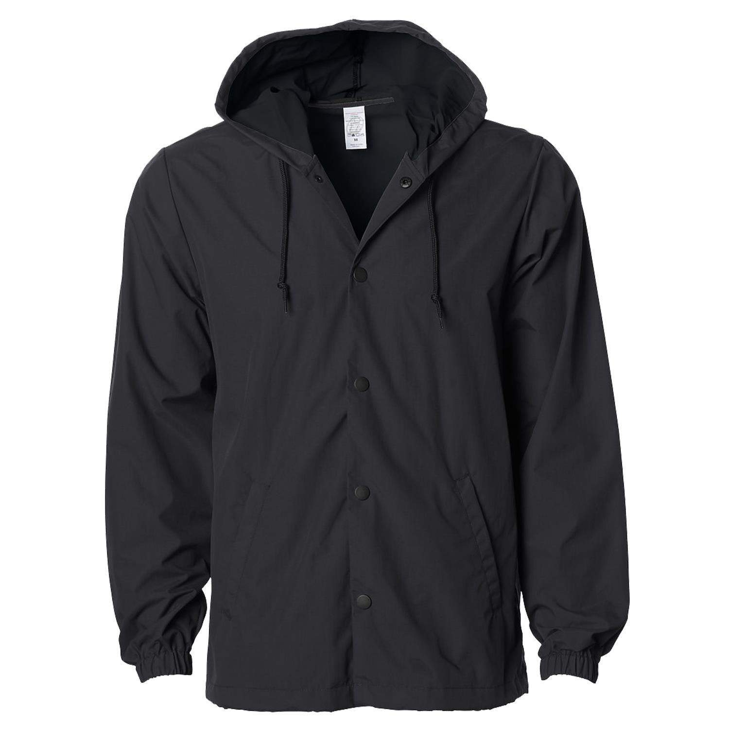 Independent Trading Co. Water Resistant Hooded Windbreaker Jacket 1