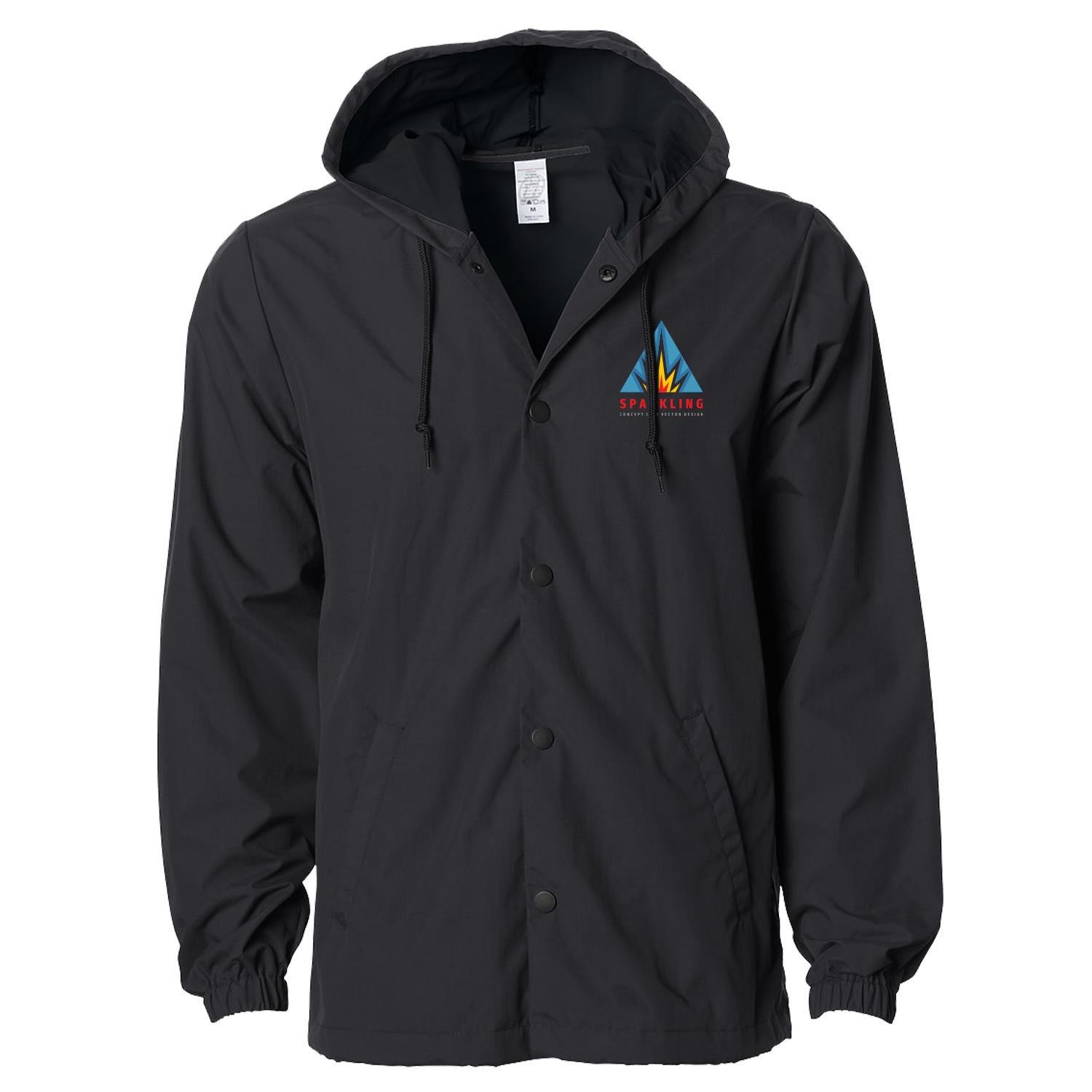 Independent Trading Co. Water Resistant Hooded Windbreaker Jacket 1