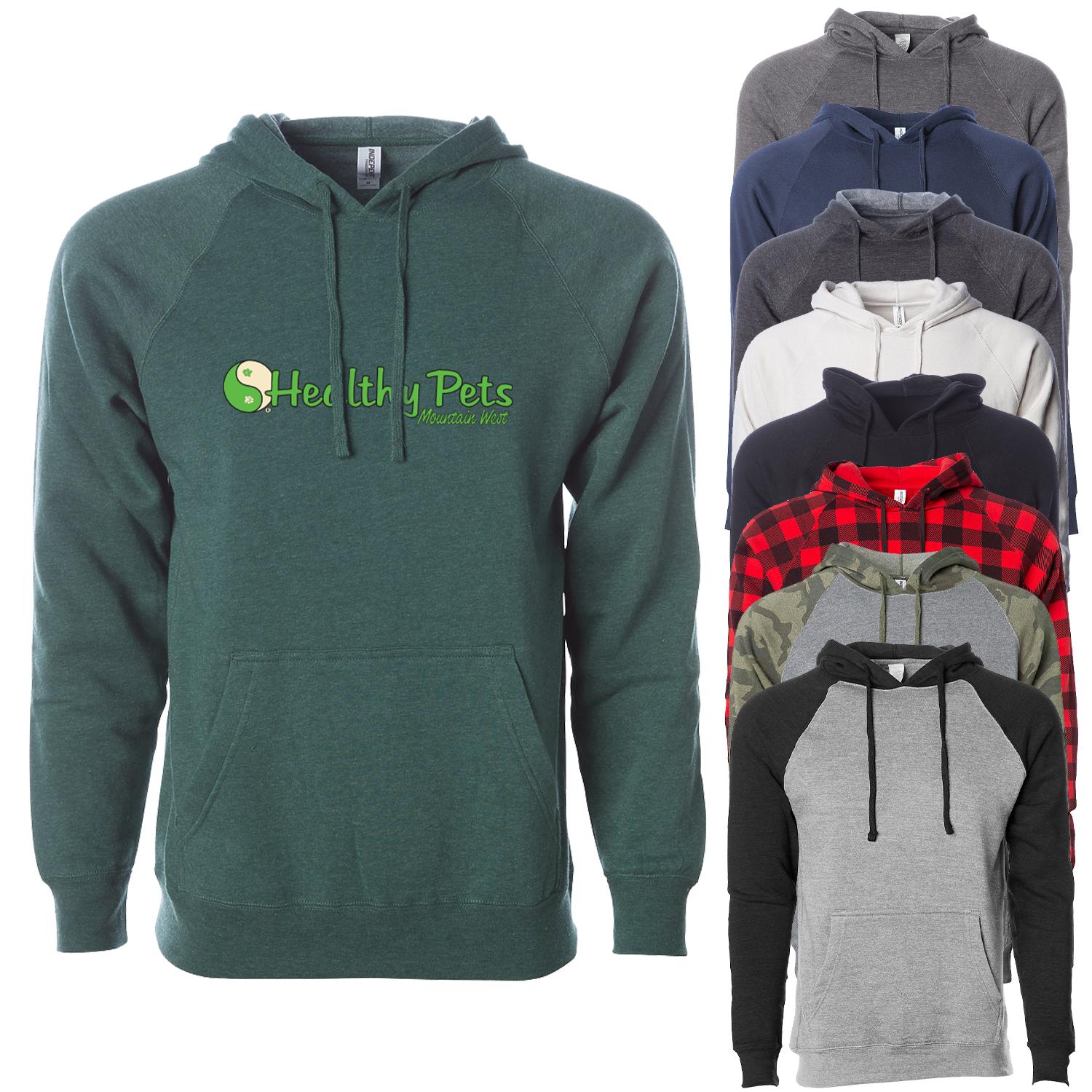 Independent Trading Co. Unisex Blend Raglan Hooded Pullover 1