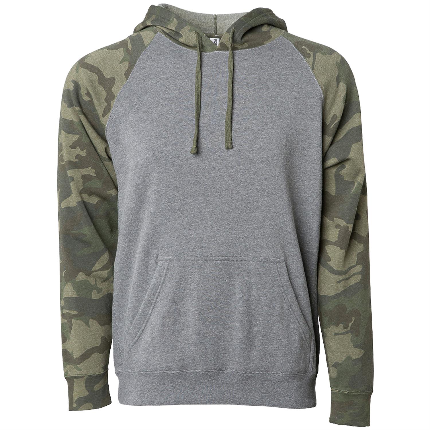 Independent Trading Co. Unisex Blend Raglan Hooded Pullover 1
