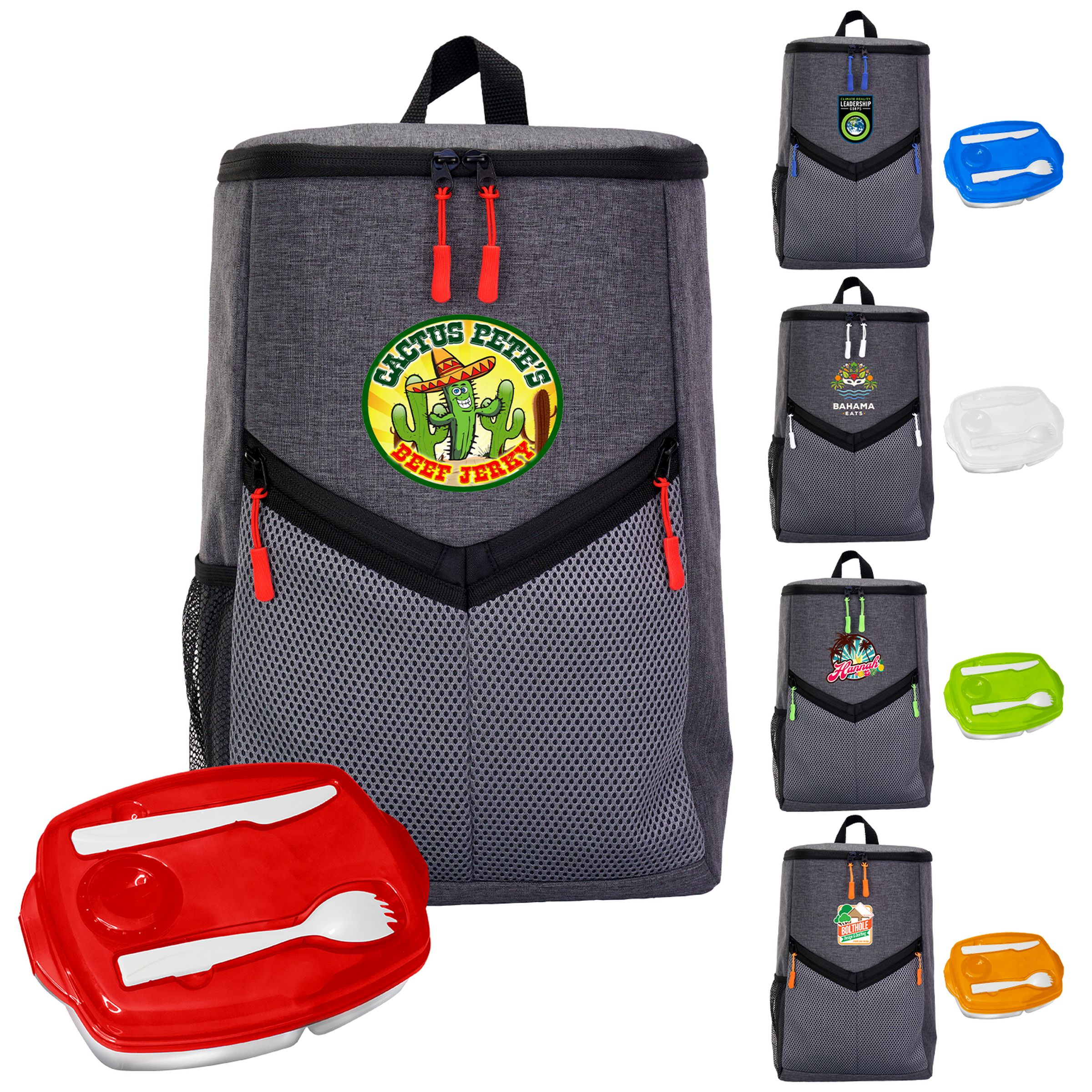 Victory Locking Lid Cooler Backpack Set 1