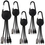 Color Light Up Dual Input 3-in-1 Carabiner Charging Cable 2 Color Light Up Dual Input 3-in-1 Carabiner Charging Cable 2
