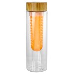 Bamboo Pattern 24 oz Recycled Bottle with Fruit Infuser - orange Bamboo Pattern 24 oz Recycled Bottle with Fruit Infuser - orange