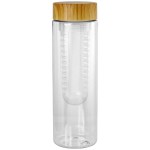 Bamboo Pattern 24 oz Recycled Bottle with Fruit Infuser - clear Bamboo Pattern 24 oz Recycled Bottle with Fruit Infuser - clear