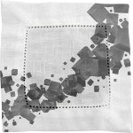 Floating Cubes Fabric Napkin - gray Floating Cubes Fabric Napkin - gray