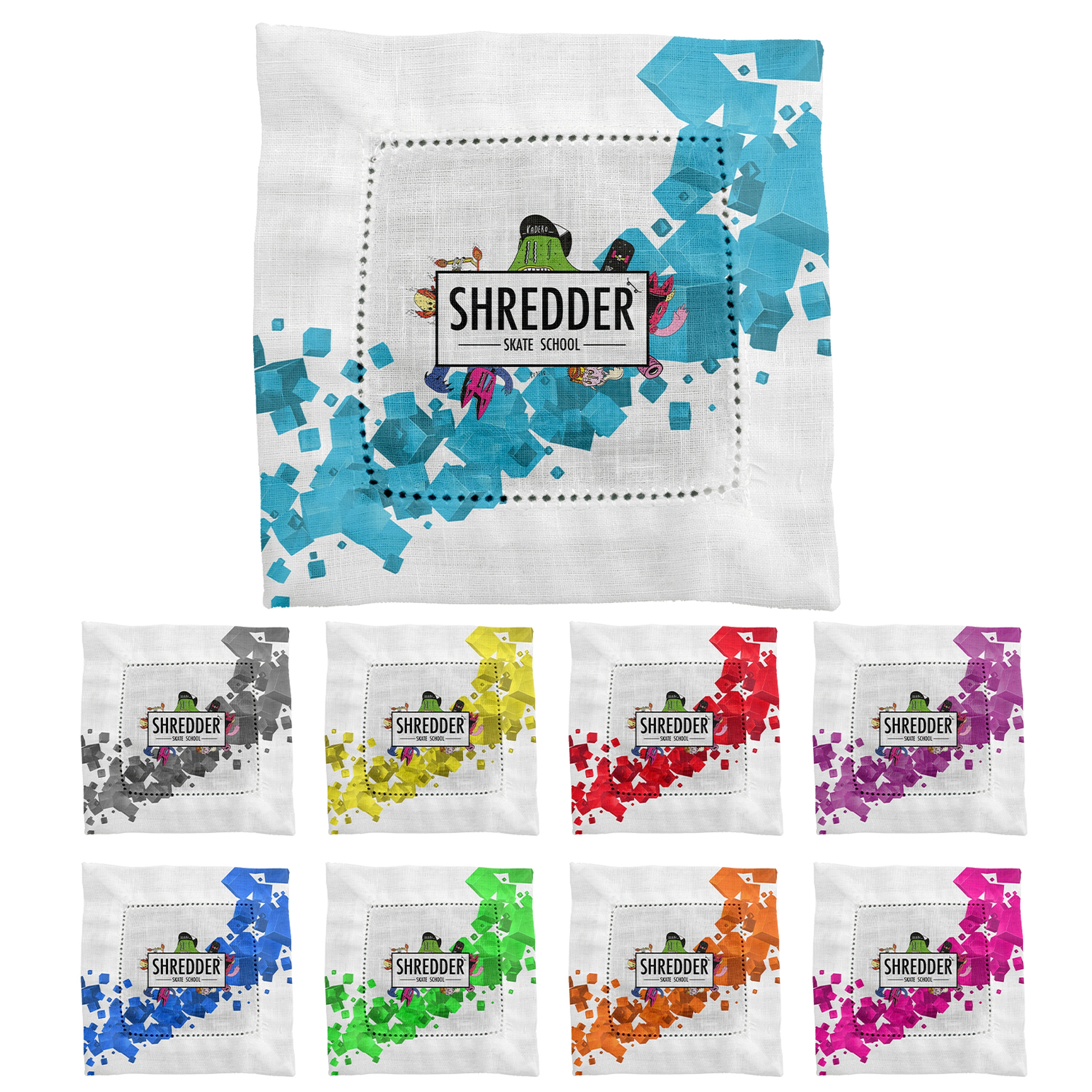 Floating Cubes Fabric Napkin 1