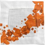 Floating Cubes Fabric Napkin - orange Floating Cubes Fabric Napkin - orange