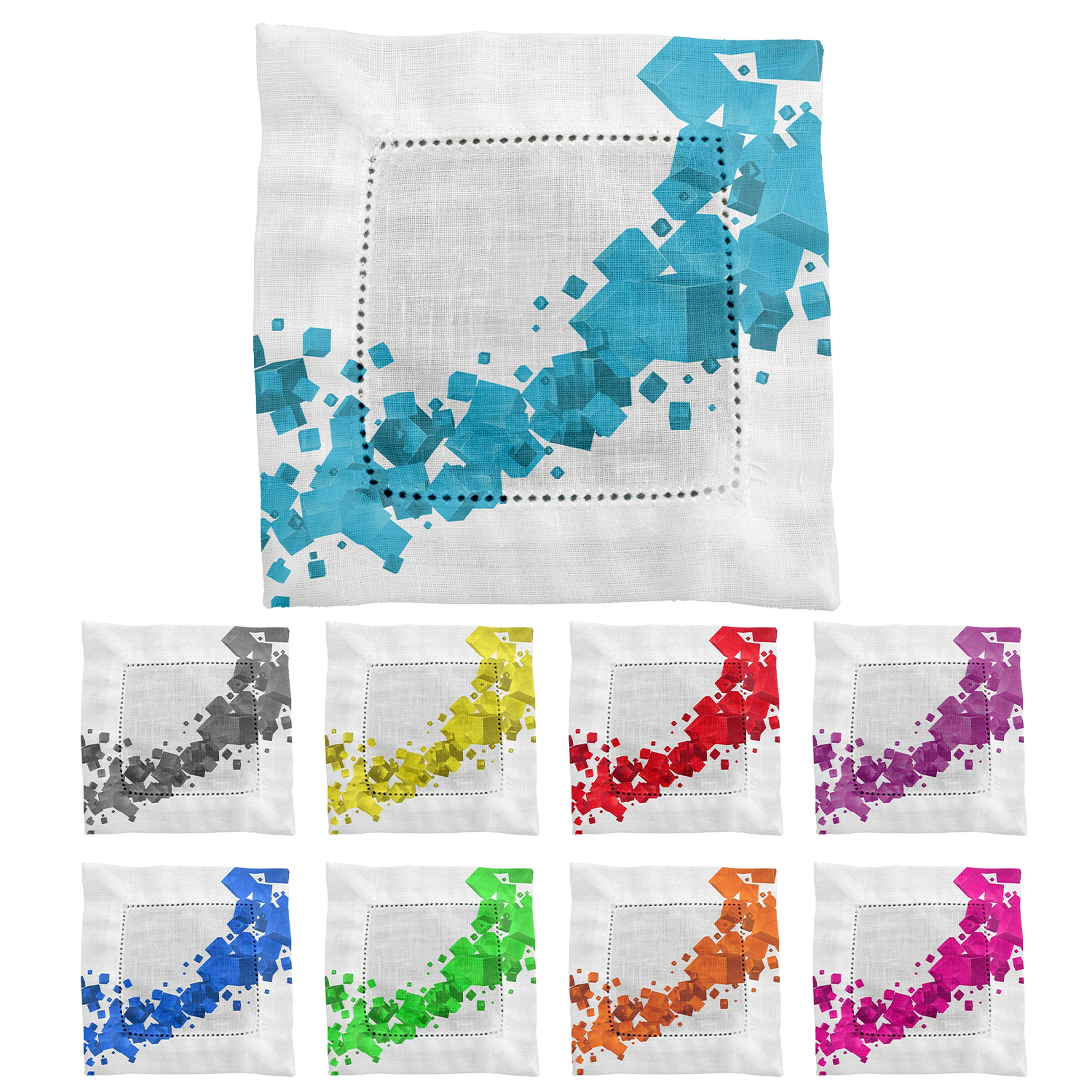 Floating Cubes Fabric Napkin 1