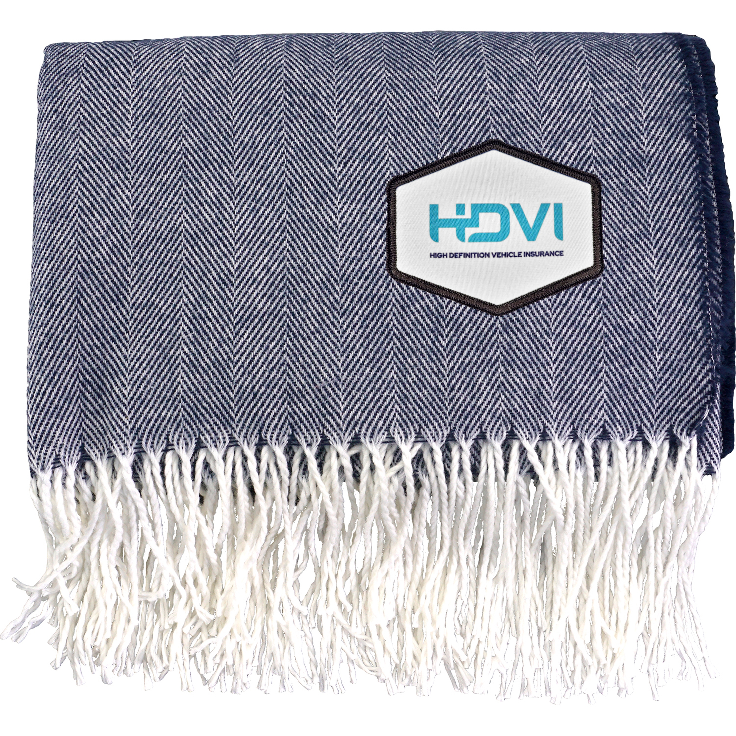 Fringed Emblem Throw Blanket 1