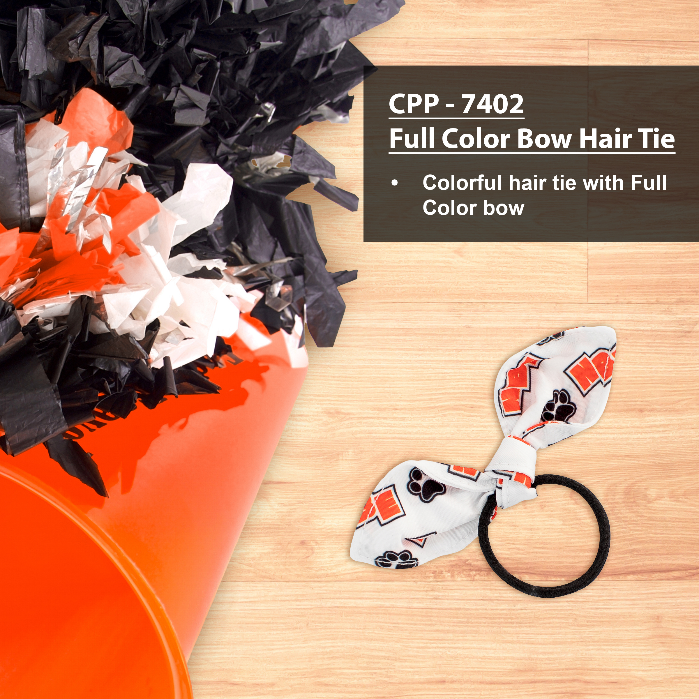 Full Color Bow Hair Tie 1