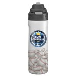 Pop Up 24 Oz. Recycled Sports Bottle - Baseball White Pop Up 24 Oz. Recycled Sports Bottle - Baseball White