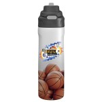 Pop Up 24 Oz. Recycled Sports Bottle - Basketball Orange Pop Up 24 Oz. Recycled Sports Bottle - Basketball Orange