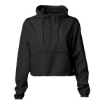 Independent Trading Co.® Women's Lightweight Crop Windbreaker - Black - Independent Trading Co.® Women's Lightweight Crop Windbreaker - Black -
