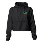 Independent Trading Co.® Women's Lightweight Crop Windbreaker - Black Independent Trading Co.® Women's Lightweight Crop Windbreaker - Black