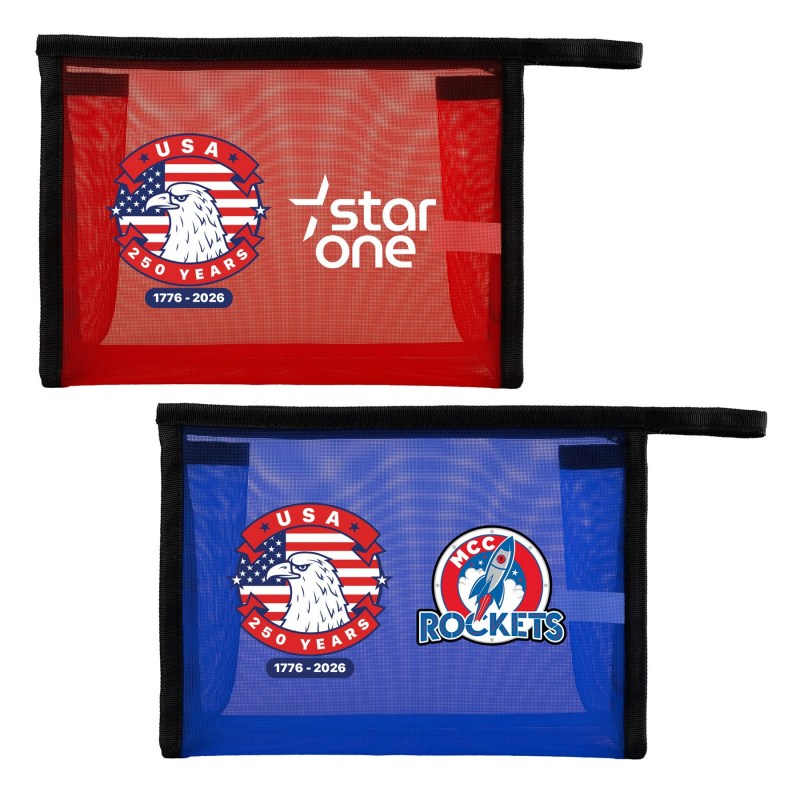Patriotic Mesh Toiletry Bag 1 Patriotic Mesh Toiletry Bag 1
