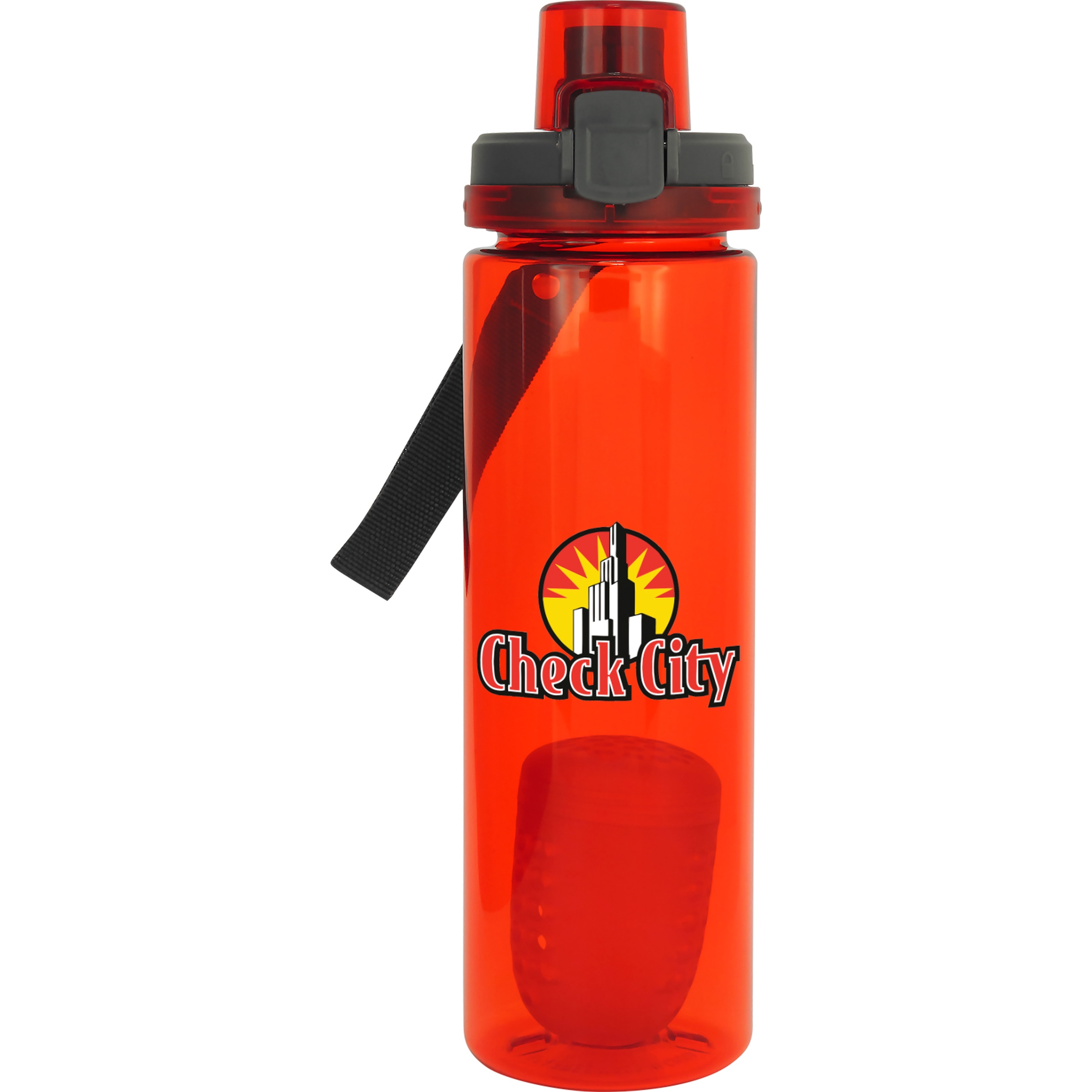 Locking Lid 24 oz. Colorful Bottle with Floating Infuser 1