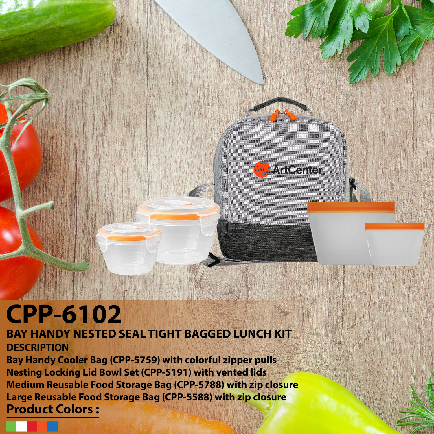 Bay Handy Nested Seal Tight Bagged Lunch Kit 1