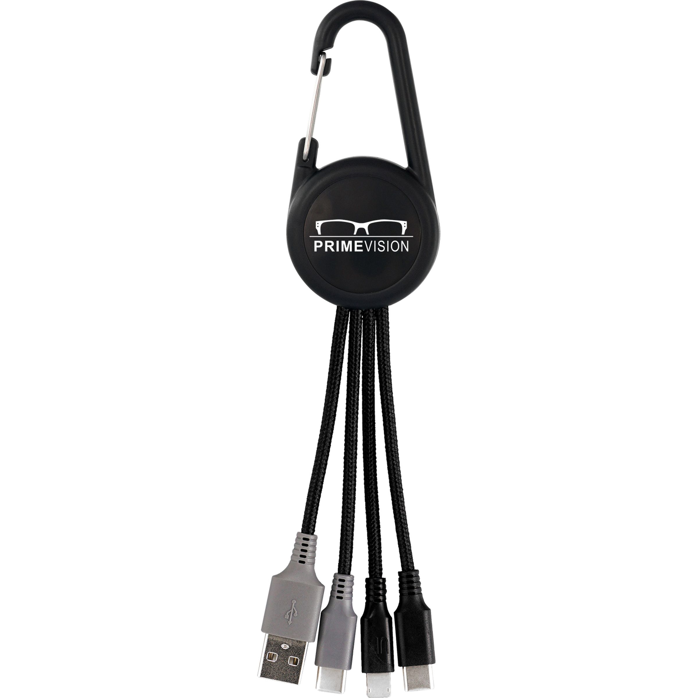 Colorful 3-in-1 Carabiner Duo Charging Cable 1