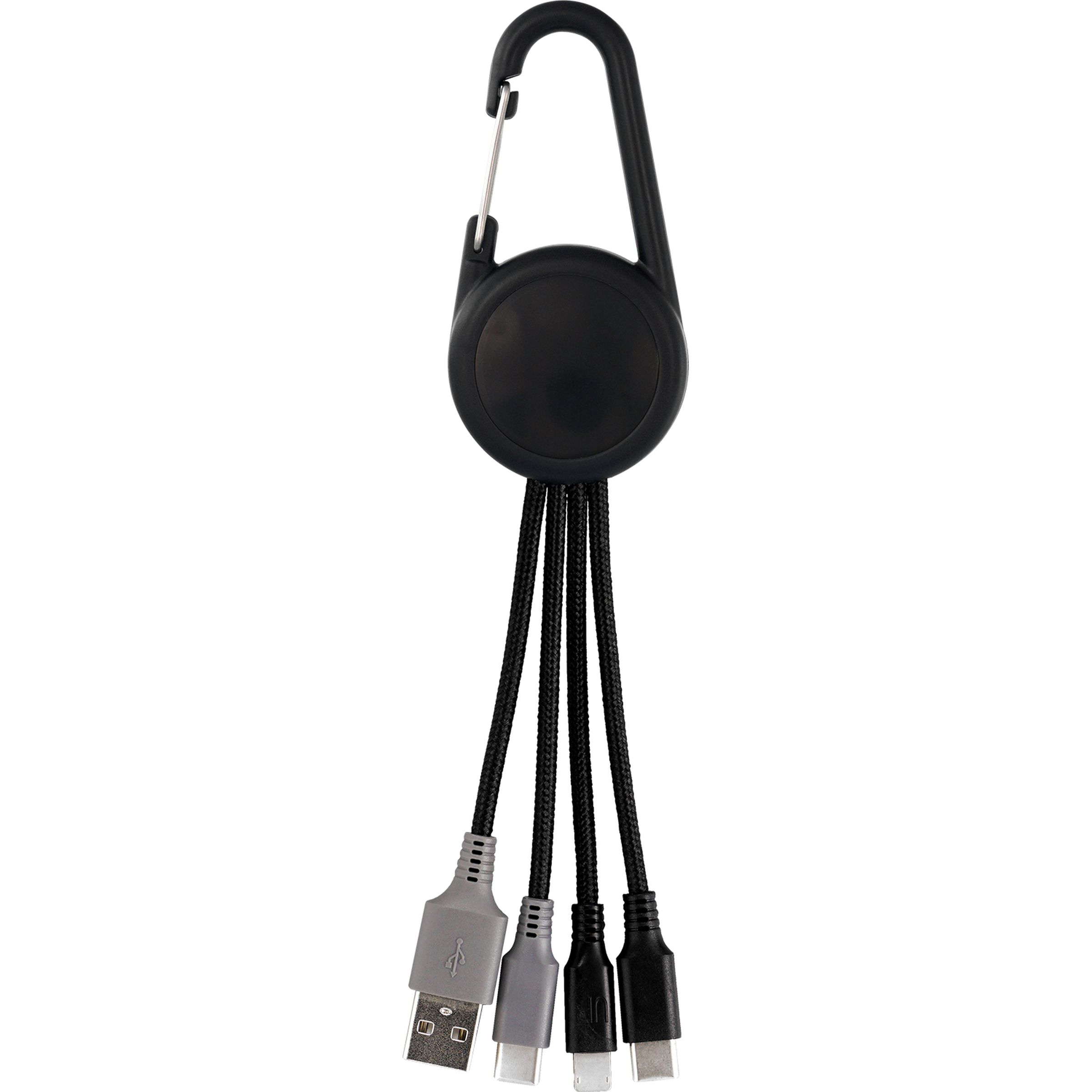 Colorful 3-in-1 Carabiner Duo Charging Cable 1