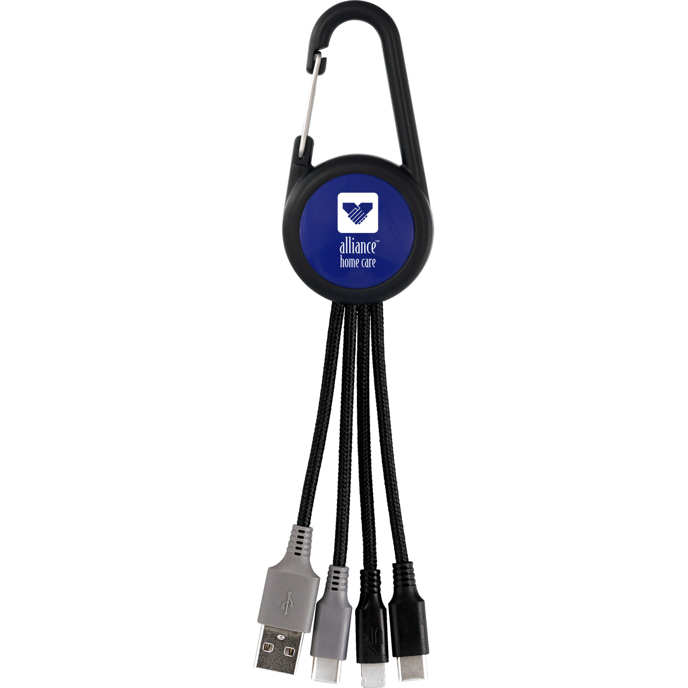 Colorful 3-in-1 Carabiner Duo Charging Cable 1