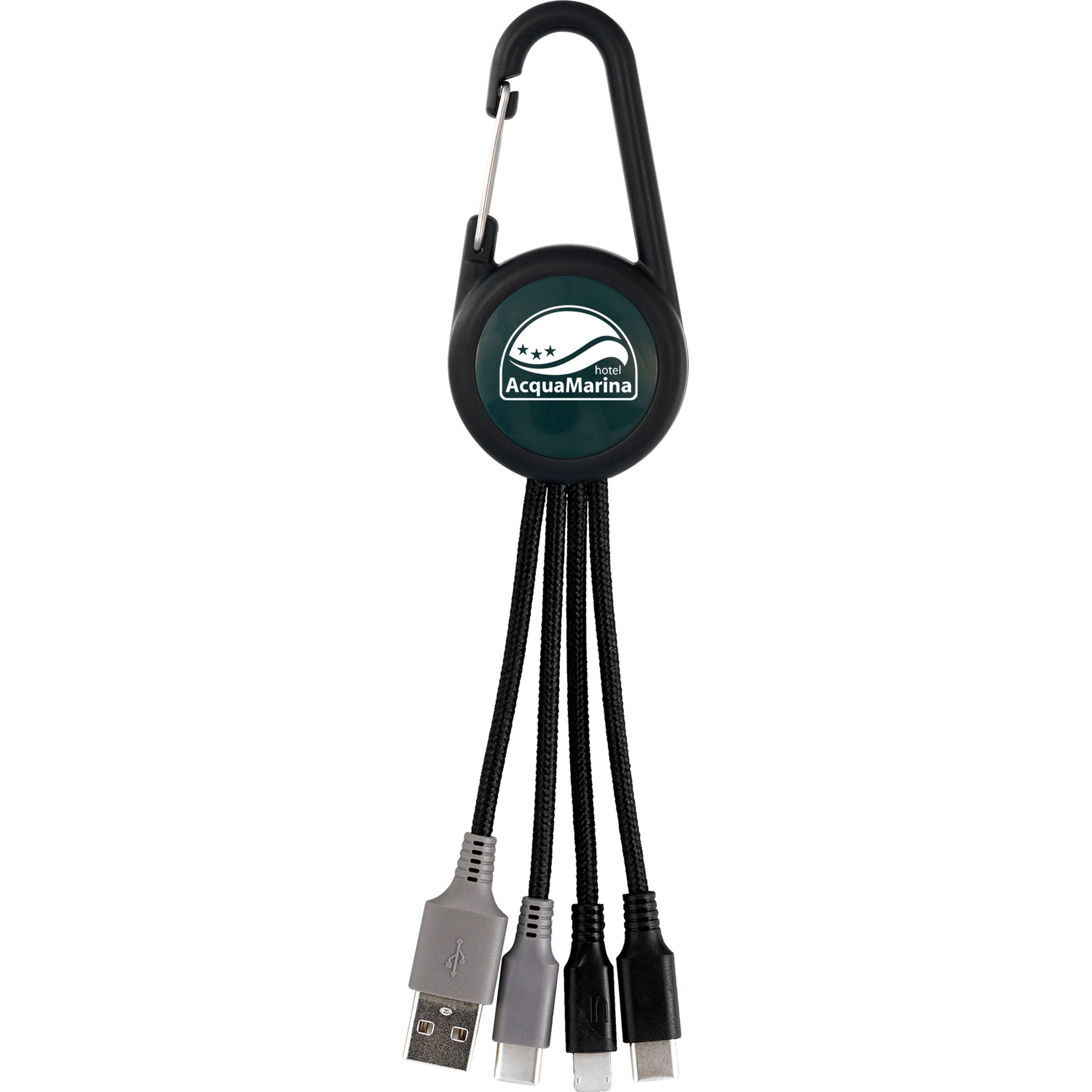 Colorful 3-in-1 Carabiner Duo Charging Cable 1