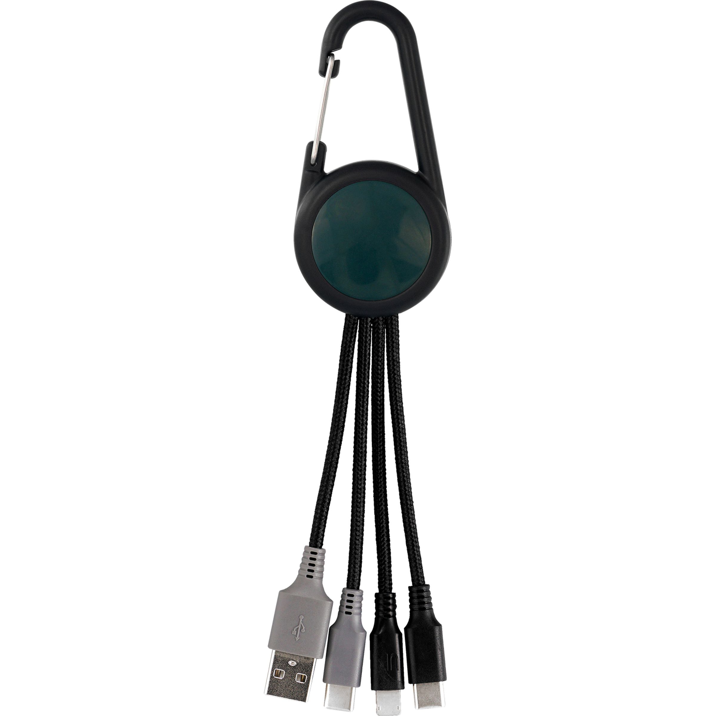 Colorful 3-in-1 Carabiner Duo Charging Cable 1
