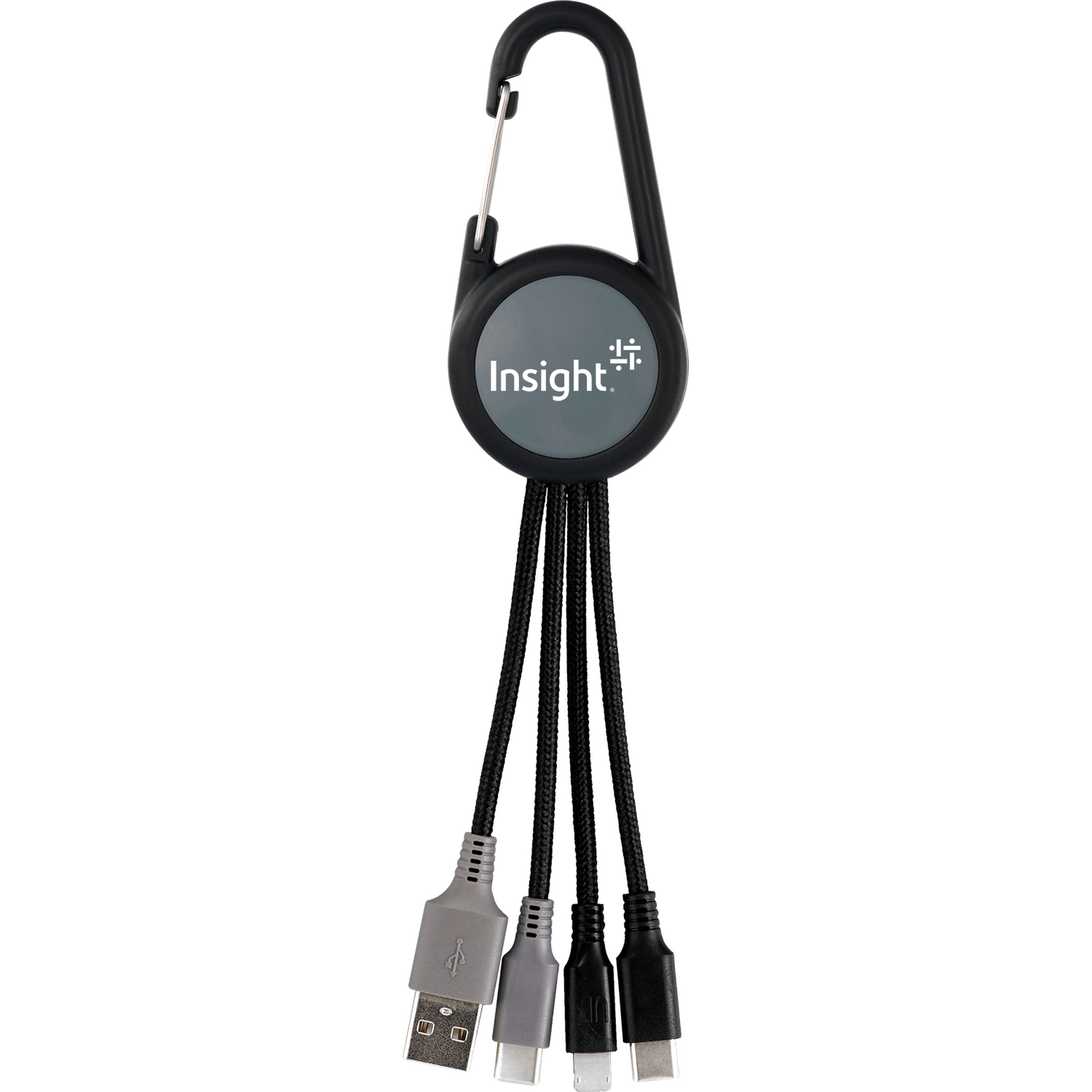 Colorful 3-in-1 Carabiner Duo Charging Cable 1