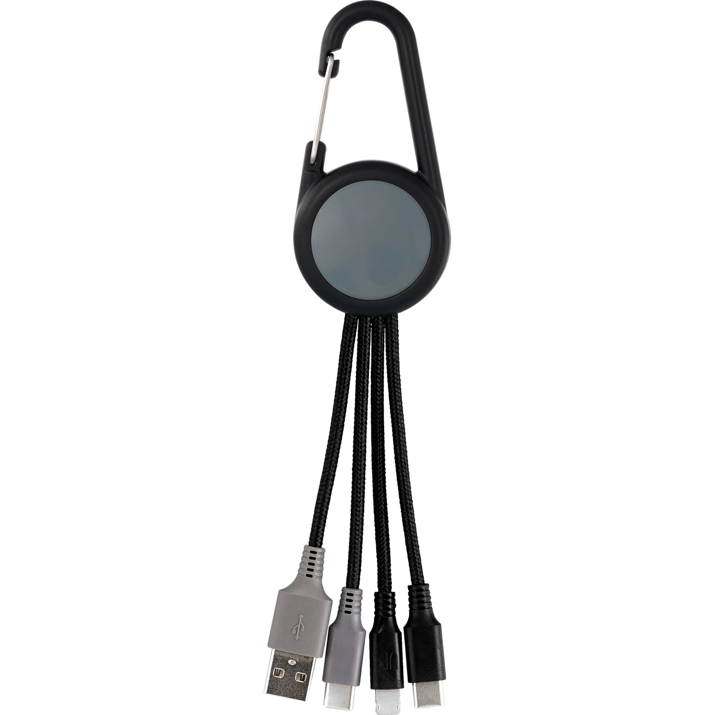 Colorful 3-in-1 Carabiner Duo Charging Cable 1
