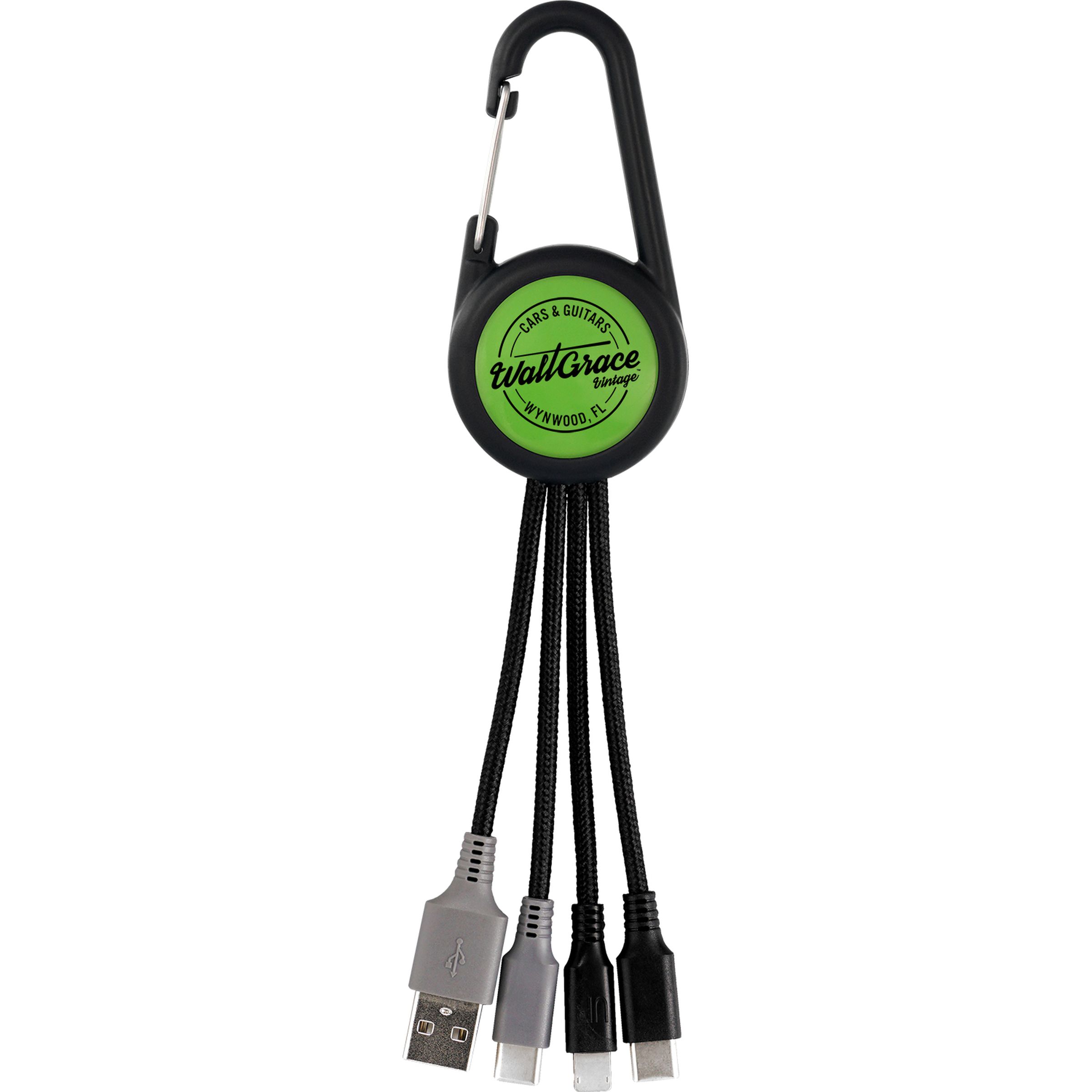 Colorful 3-in-1 Carabiner Duo Charging Cable 1