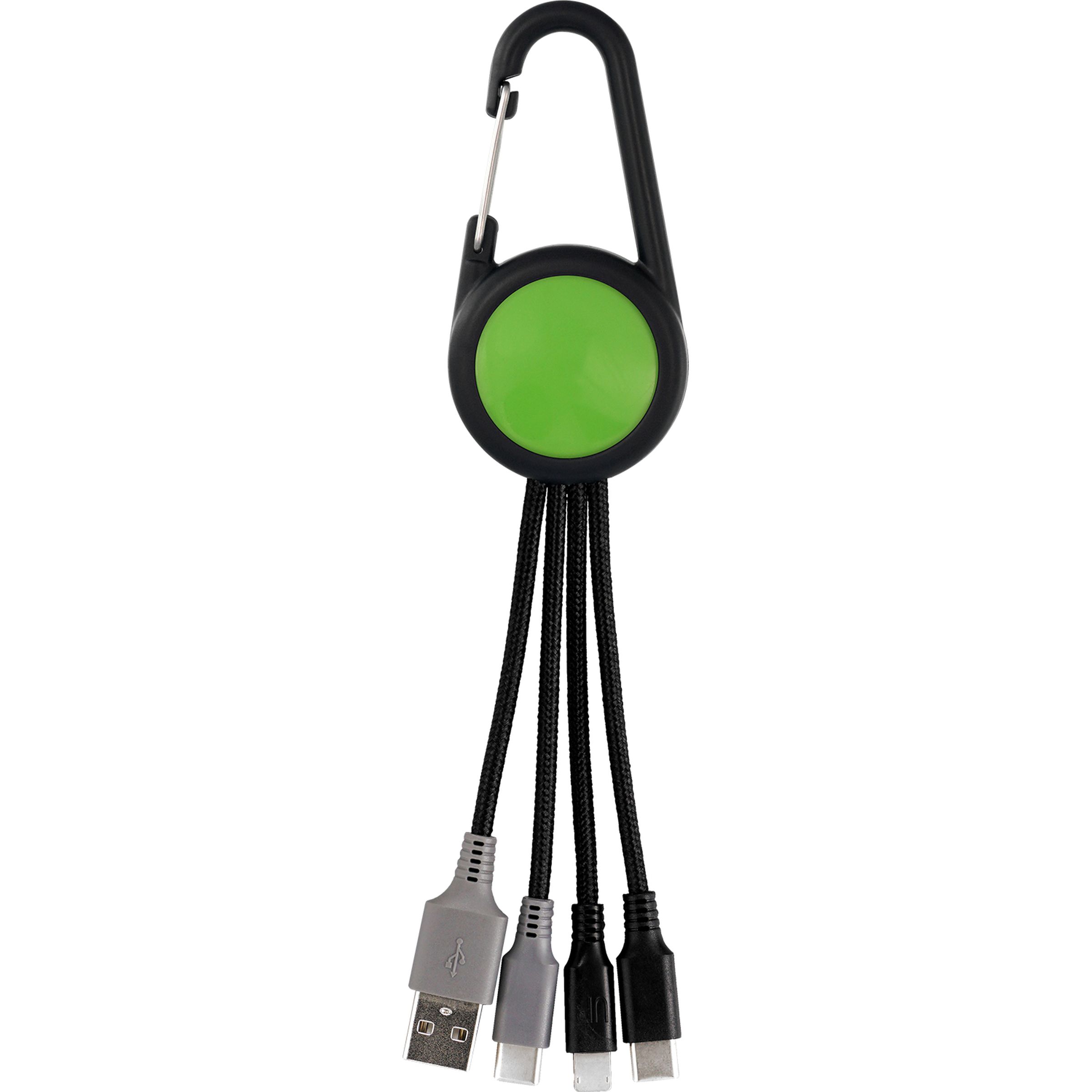 Colorful 3-in-1 Carabiner Duo Charging Cable 1