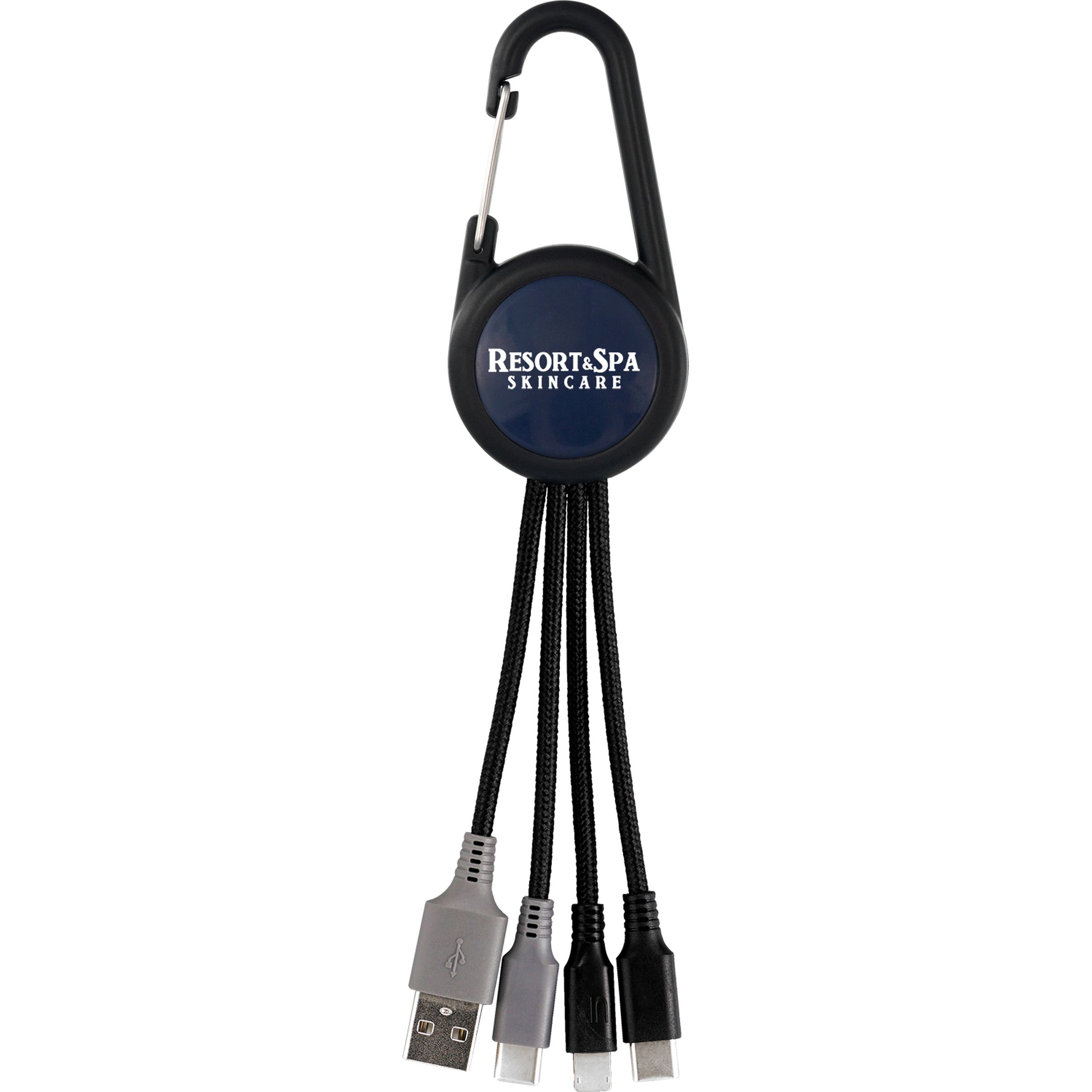 Colorful 3-in-1 Carabiner Duo Charging Cable 1