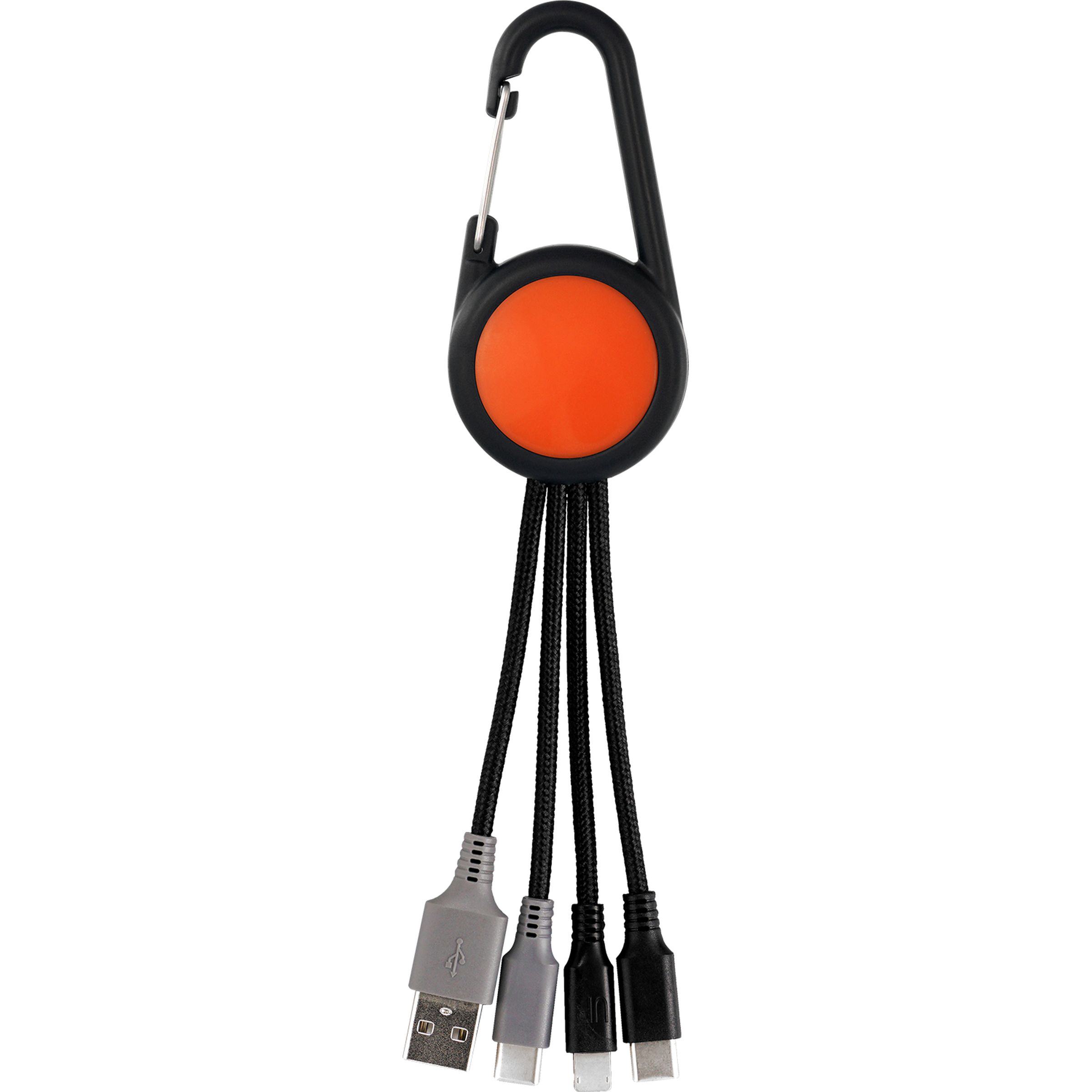 Colorful 3-in-1 Carabiner Duo Charging Cable 1