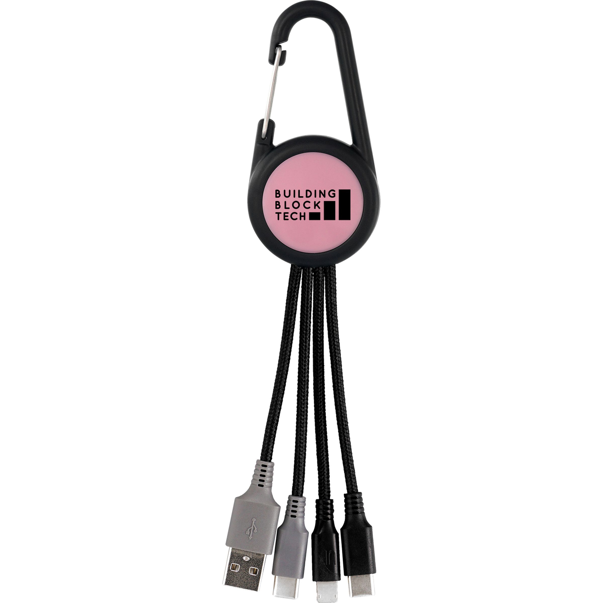 Colorful 3-in-1 Carabiner Duo Charging Cable 1