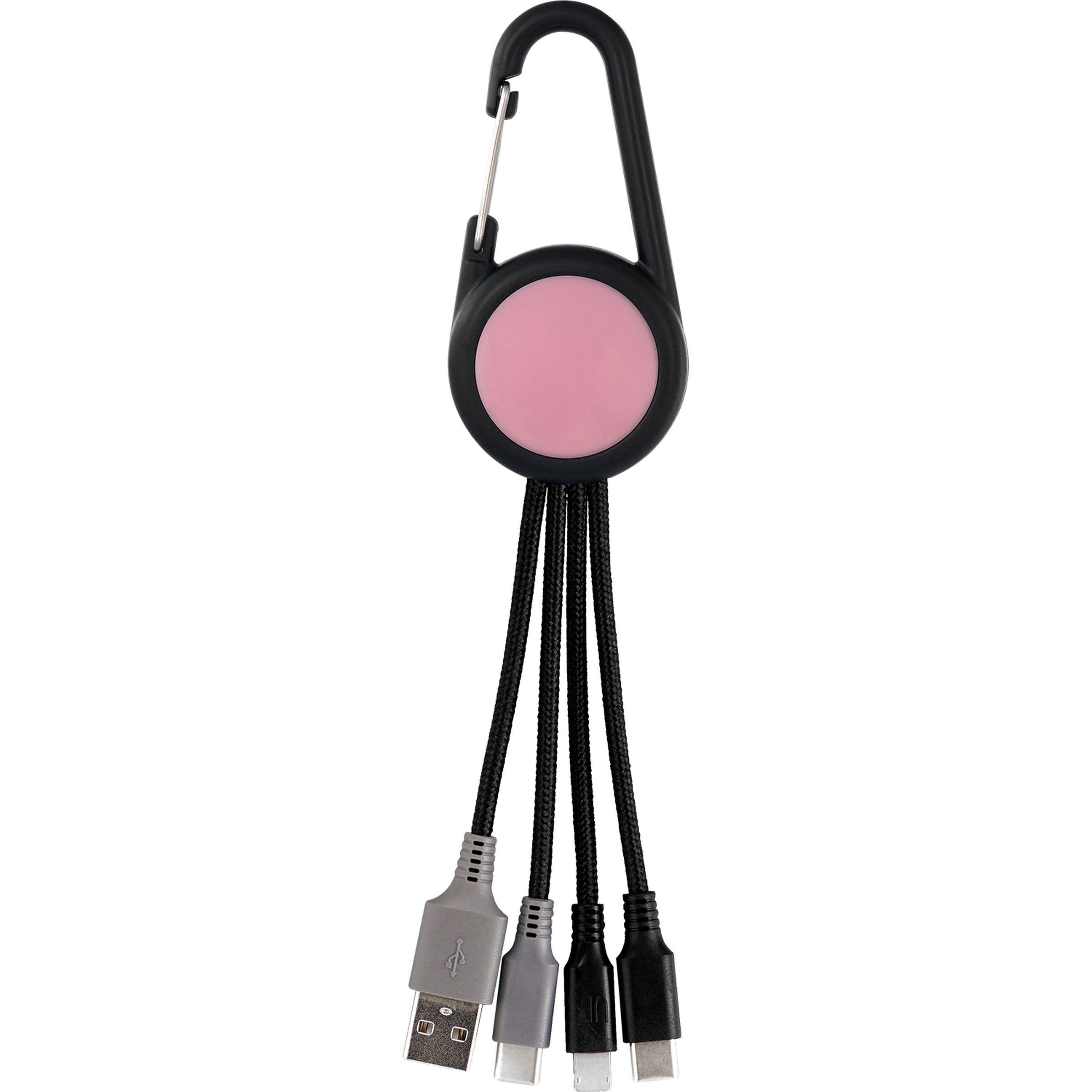 Colorful 3-in-1 Carabiner Duo Charging Cable 1