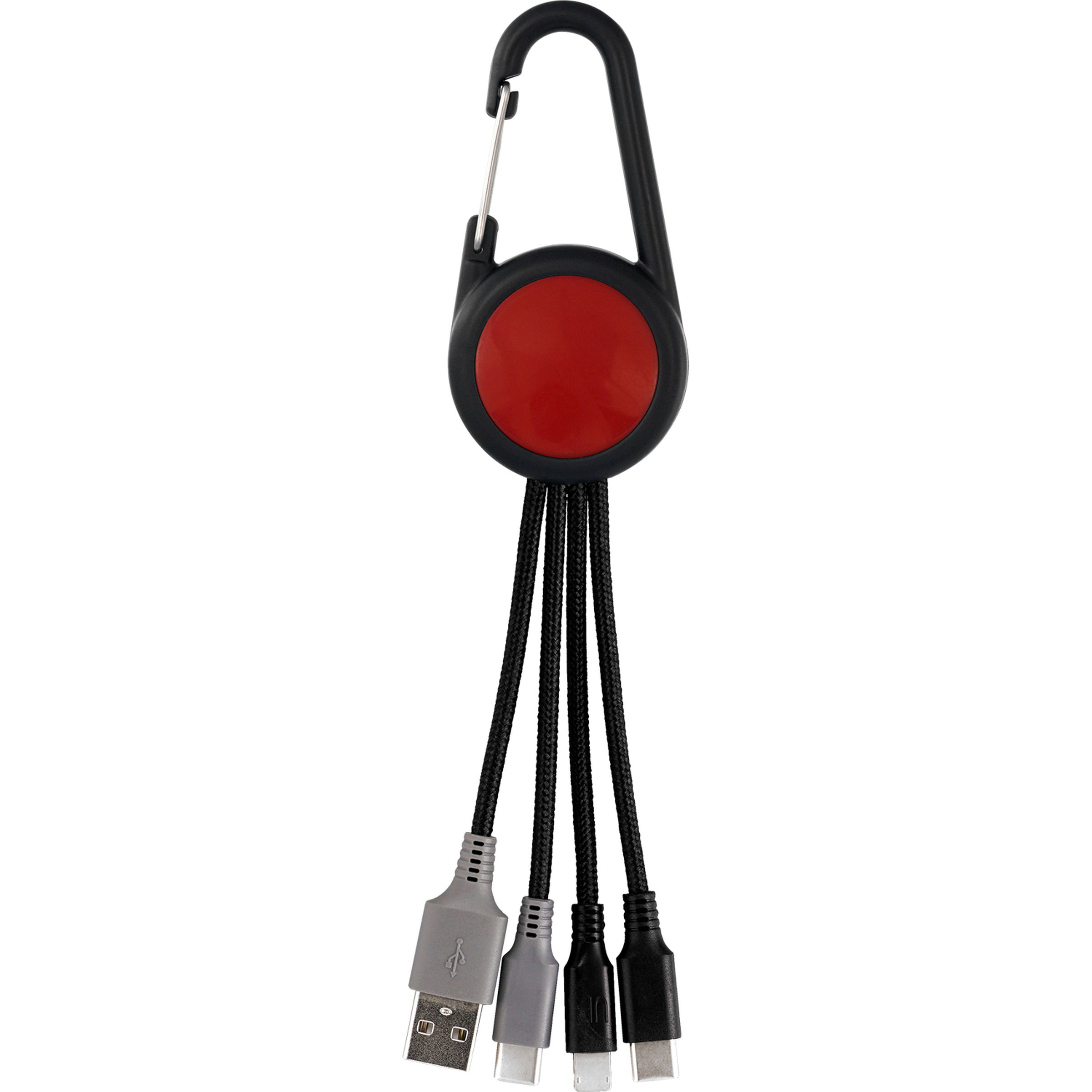 Colorful 3-in-1 Carabiner Duo Charging Cable 1